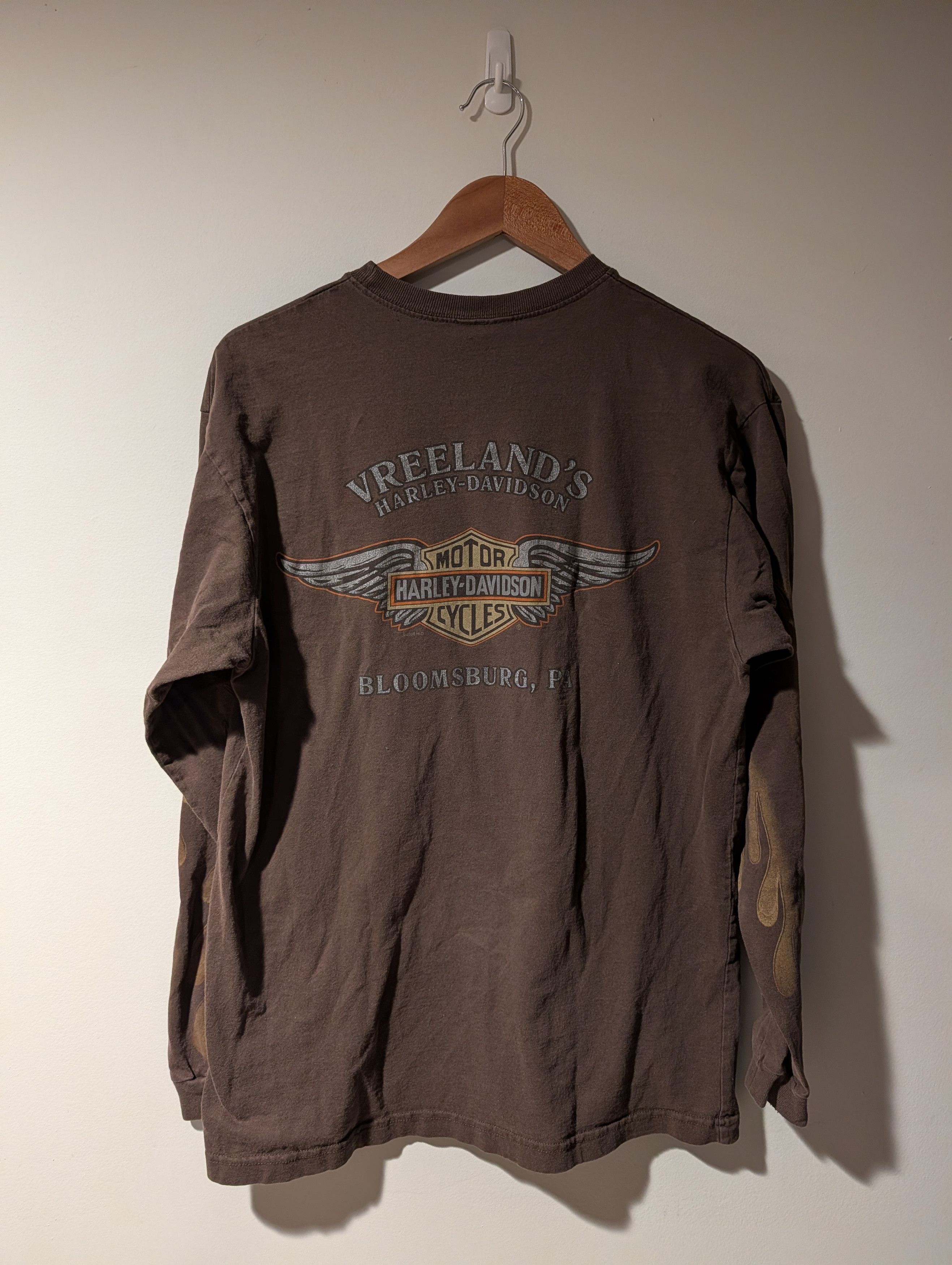 Harley Davidson Vintage 2005 Harley Davidson Motorcycle Flames Long-Sleeve Size US M / EU 48-50 / 2 - 7 Thumbnail