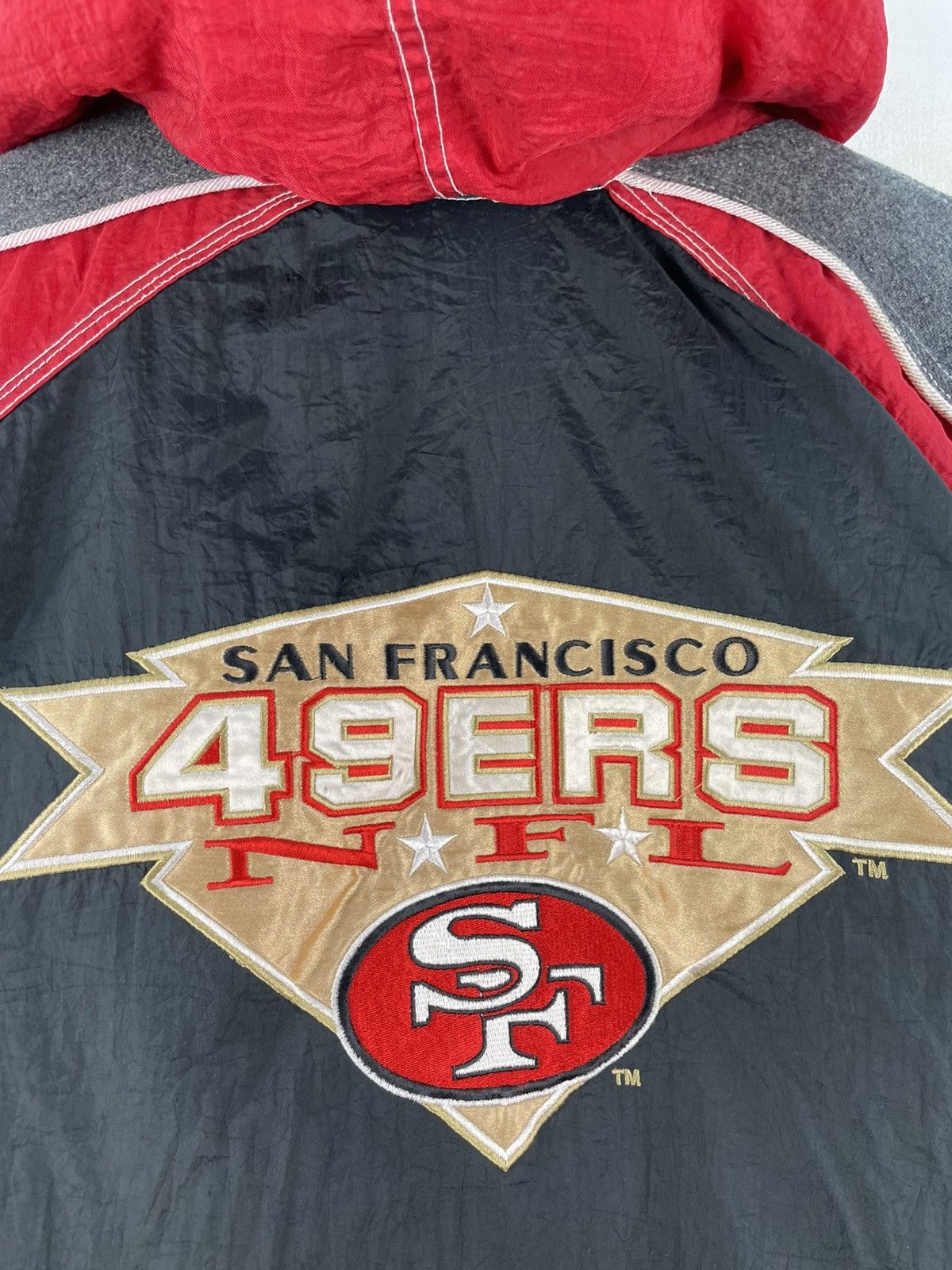 NFL Vintage San Francisco 49ers Windbreaker Hoodie Nylon Jacket Size US XXL / EU 58 / 5 - 9 Thumbnail