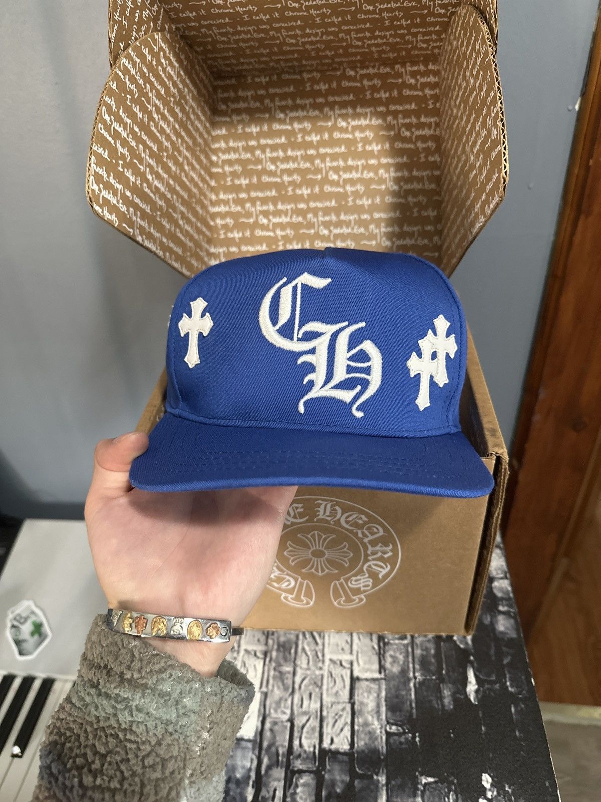 Chrome Hearts Chrome Hearts Cross Patch Baseball Hat Size ONE SIZE - 1 Thumbnail