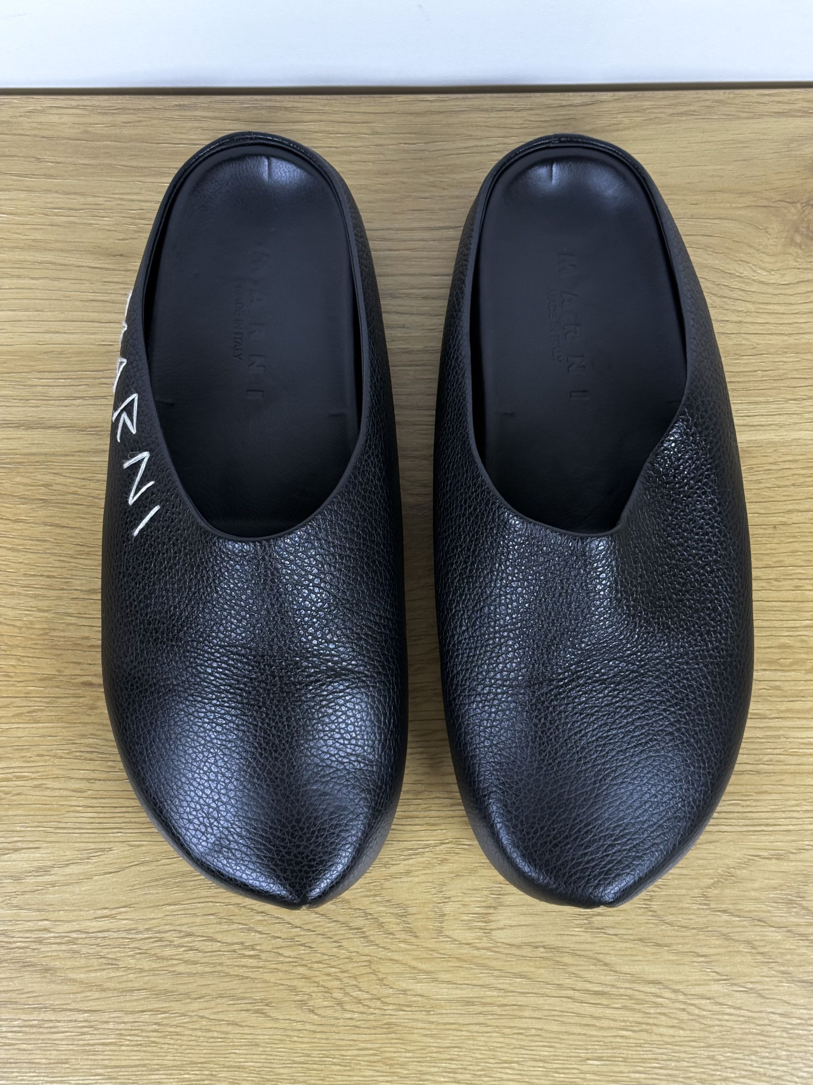 Marni Marni Fussbett Sabot 'Black Logo Embroidered' Size US 10 / EU 43 - 5 Thumbnail