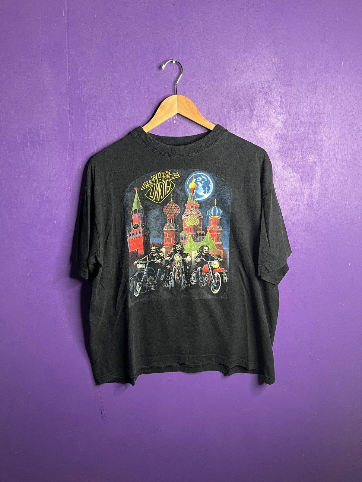 Harley Davidson × Vintage Vintage 90s Harley Davidson Moscow Russia cremlin t-shirt Size US L / EU 52-54 / 3 - 1 Thumbnail