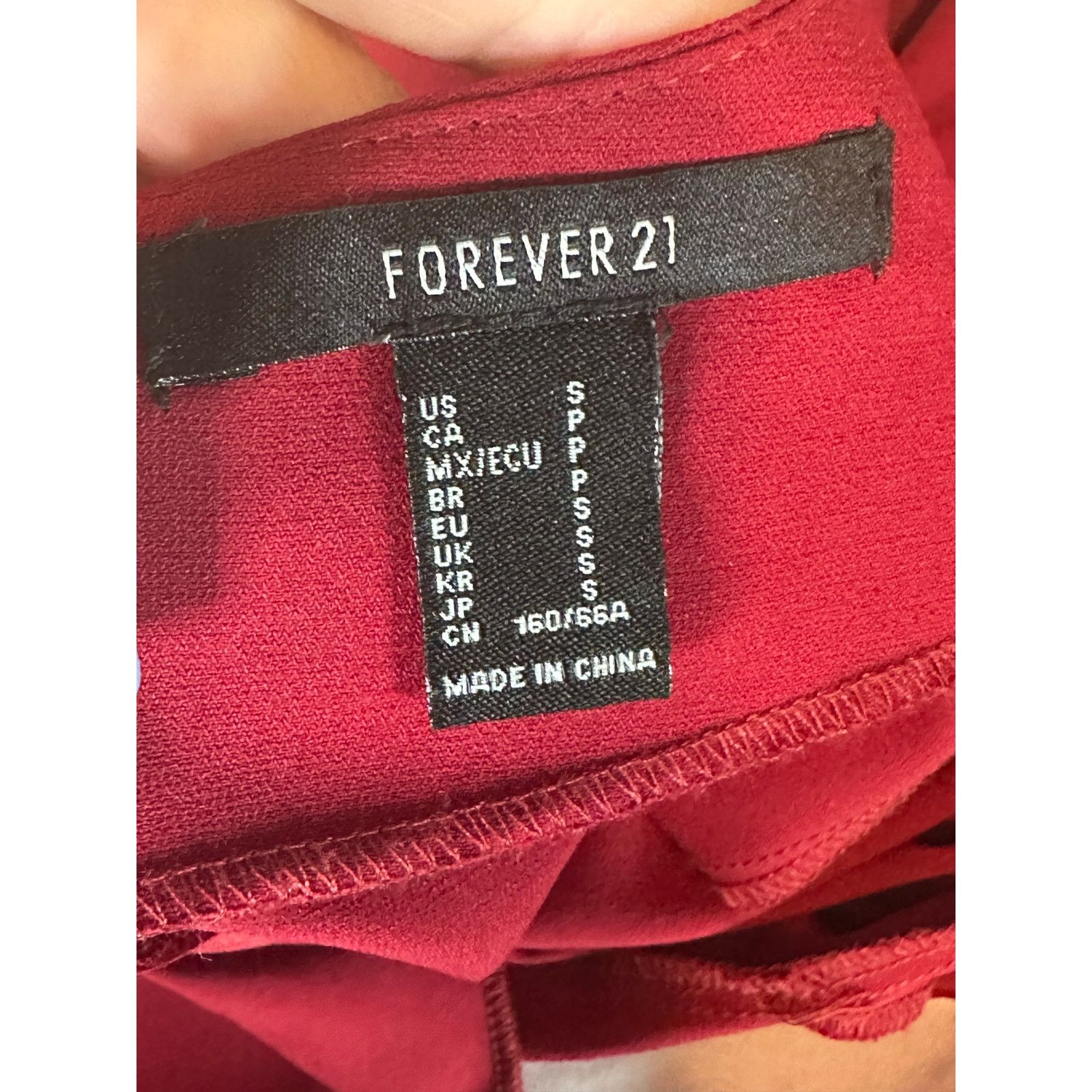 Forever 21 Forever 21 burgundy flouncy hem sheath mini dress size Small Size S / US 4 / IT 40 - 3 Thumbnail