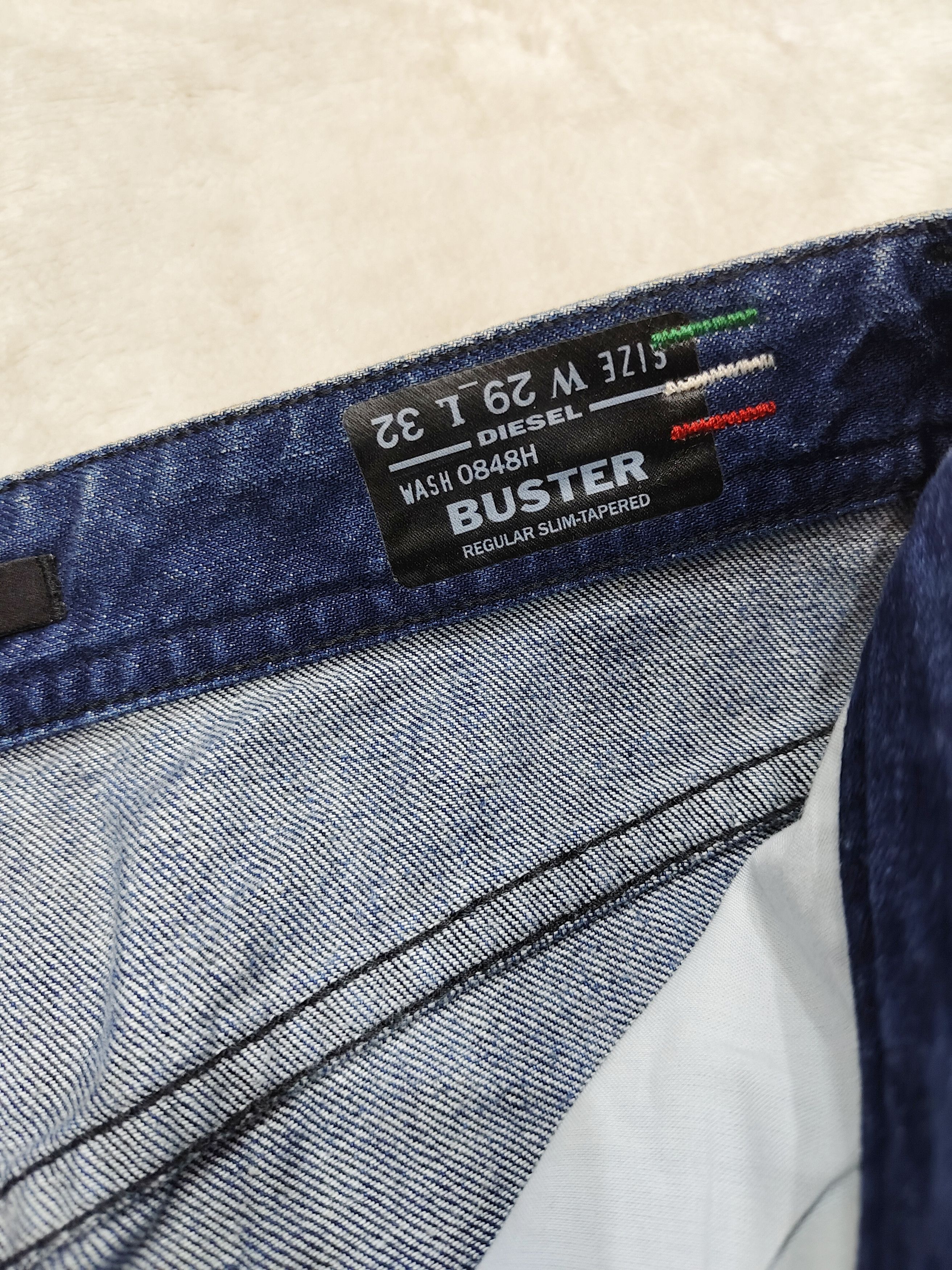 Diesel 💥SS16 Diesel Buster DNA Distressed Pacthwork Mud Wash Jeans Size US 30 / EU 46 - 7 Thumbnail