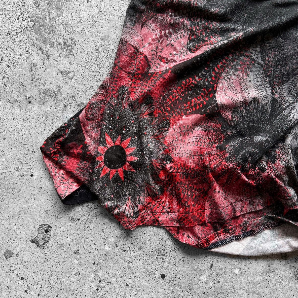 Designer × Desigual Desigual Wmns Black Red Floral 3/4 Sleeve Blouse Graphic Top Size L / US 10 / IT 46 - 7 Thumbnail