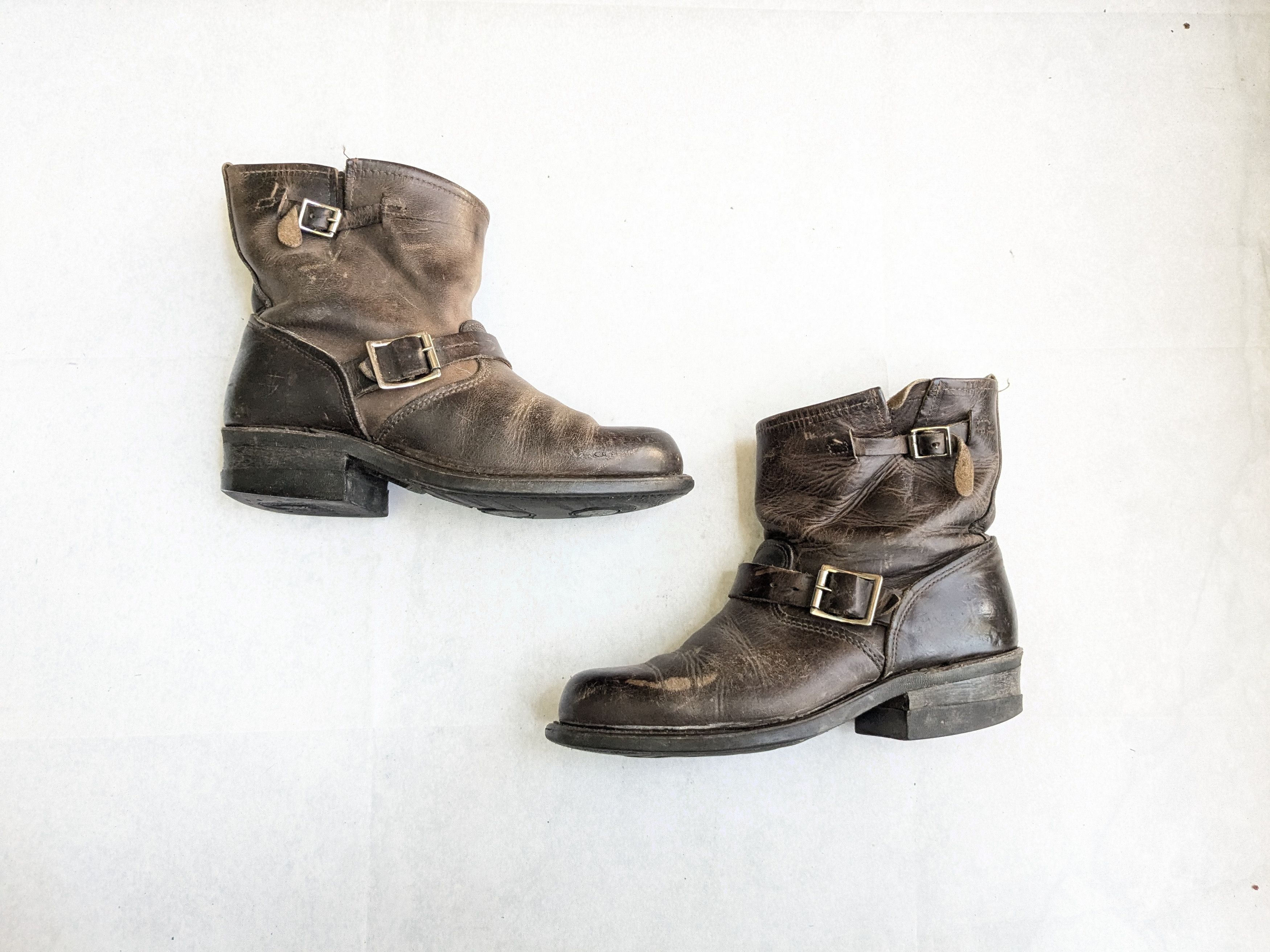 Frye Frye Engineer Boots Brown Leather 7.5 Leather Buckle Size US 7.5 / EU 40-41 - 1 Thumbnail