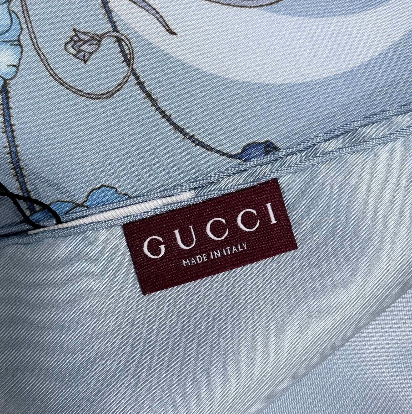 Gucci Gucci mulberry silk scarf 2501-Nextarrow Size ONE SIZE - 4 Thumbnail