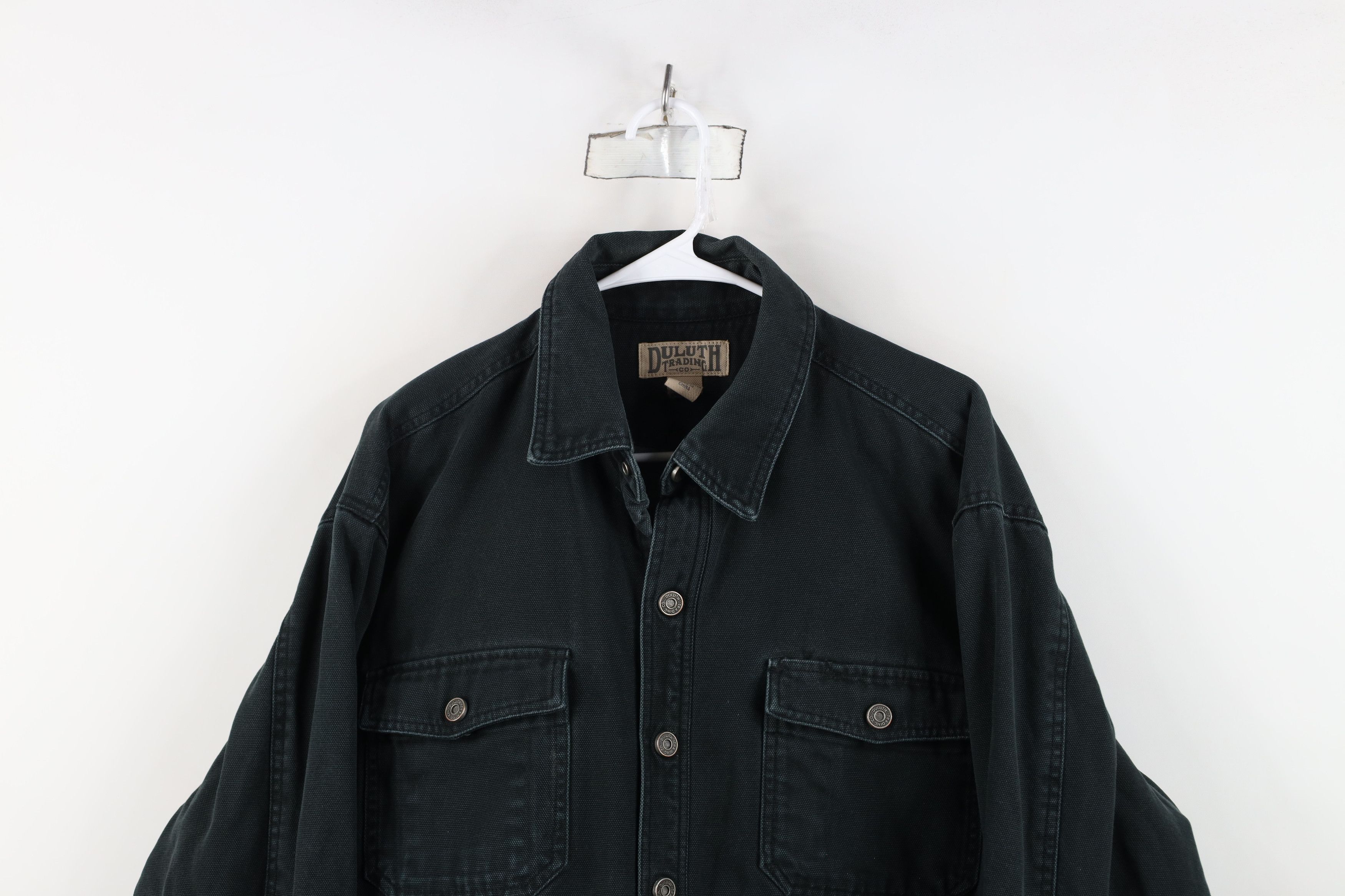 Duluth Trading Company Duluth Trading Co Fleece Lined Canvas Shirt Jacket Black Size US L / EU 52-54 / 3 - 2 Thumbnail