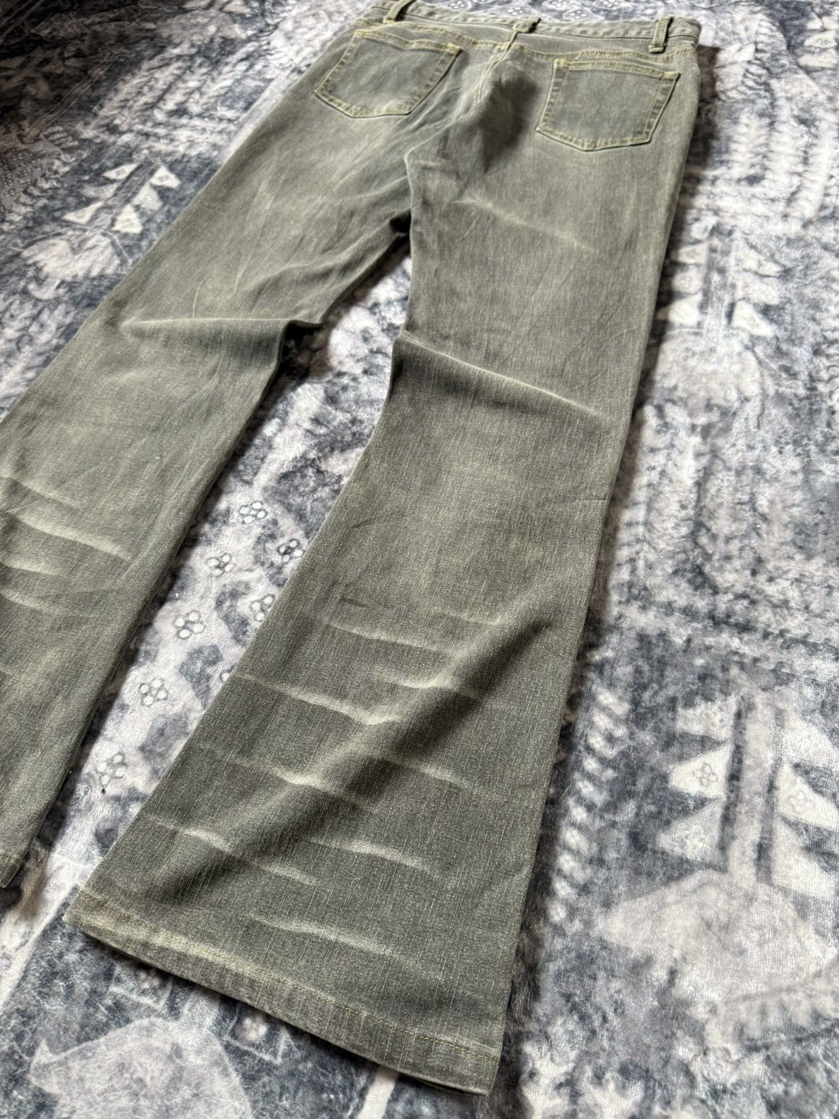 Le Grande Bleu (L.G.B.) Oririn Japan Claw Mark Flared Denim Pants Size US 27 - 10 Thumbnail