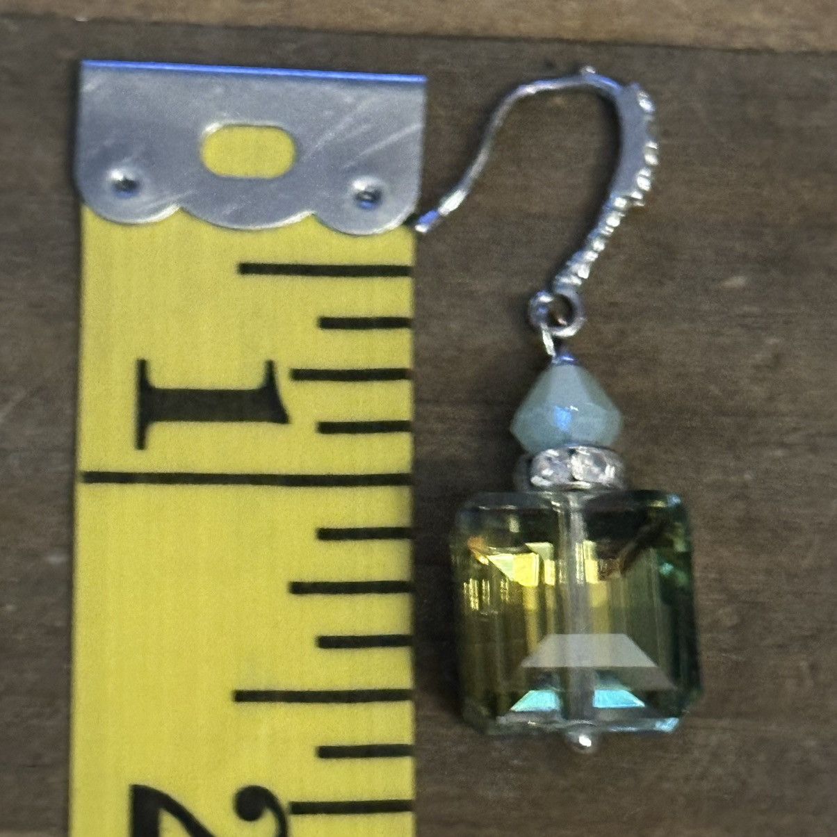 Other Green AB crystal cube dangle earrings Size ONE SIZE - 6 Thumbnail