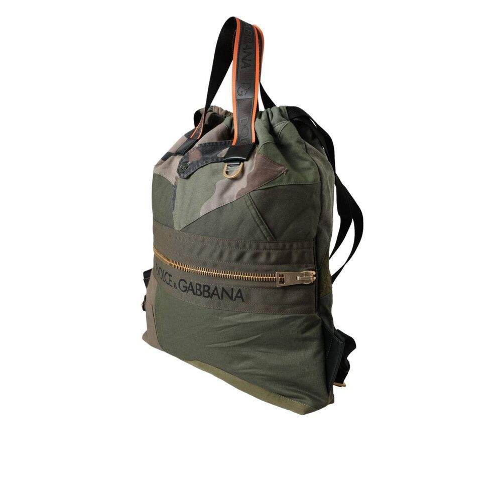 Dolce & Gabbana Dolce & Gabbana Military Green Patchwork Rucksack Backpack B Size ONE SIZE - 3 Thumbnail