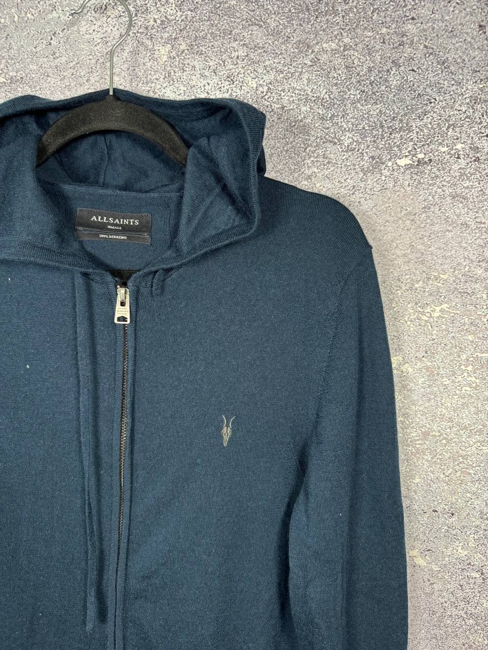 Allsaints Allsaints Mode Merino Zip Hoody MK130D Blue Men's Small Size US S / EU 44-46 / 1 - 6 Thumbnail