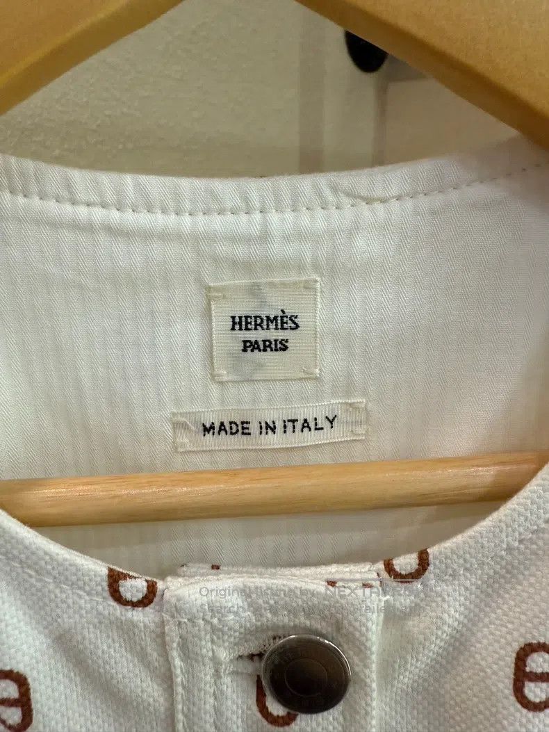 Hermes Hermes White Pig Nose Dress with Full Print of Pig Nose Lo Size XS / US 0-2 / IT 36-38 - 3 Thumbnail