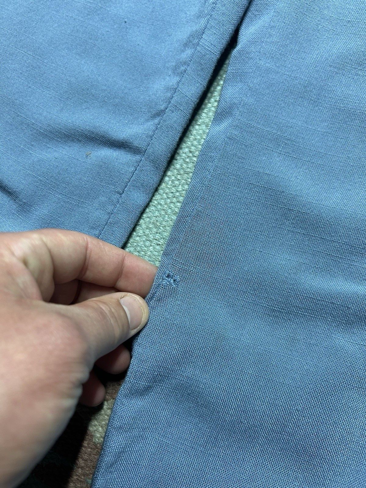 Vintage Vtg 40s rayon slacks pleated pants drop loop Hollywood 36x27 Size US 36 / EU 52 - 3 Thumbnail