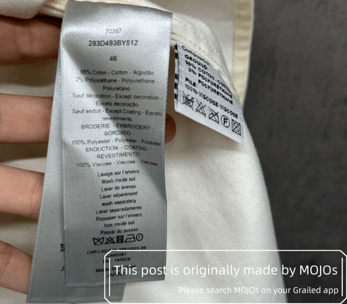 Dior Sz 46 Dior Stitch Logo Jacket mojos7961 Size US S / EU 44-46 / 1 - 4 Thumbnail