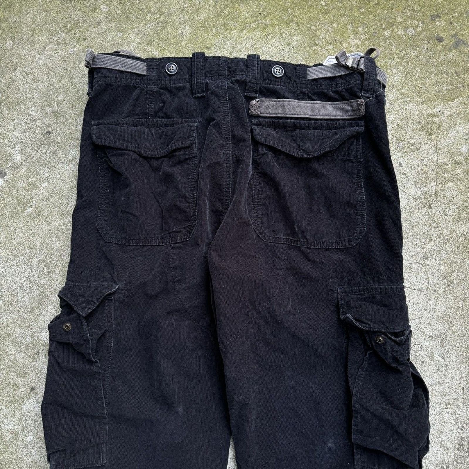 Vintage Vintage Gap Black Corduroy Cargo Pants ERD Grunge Chrome Size US 34 / EU 50 - 5 Thumbnail