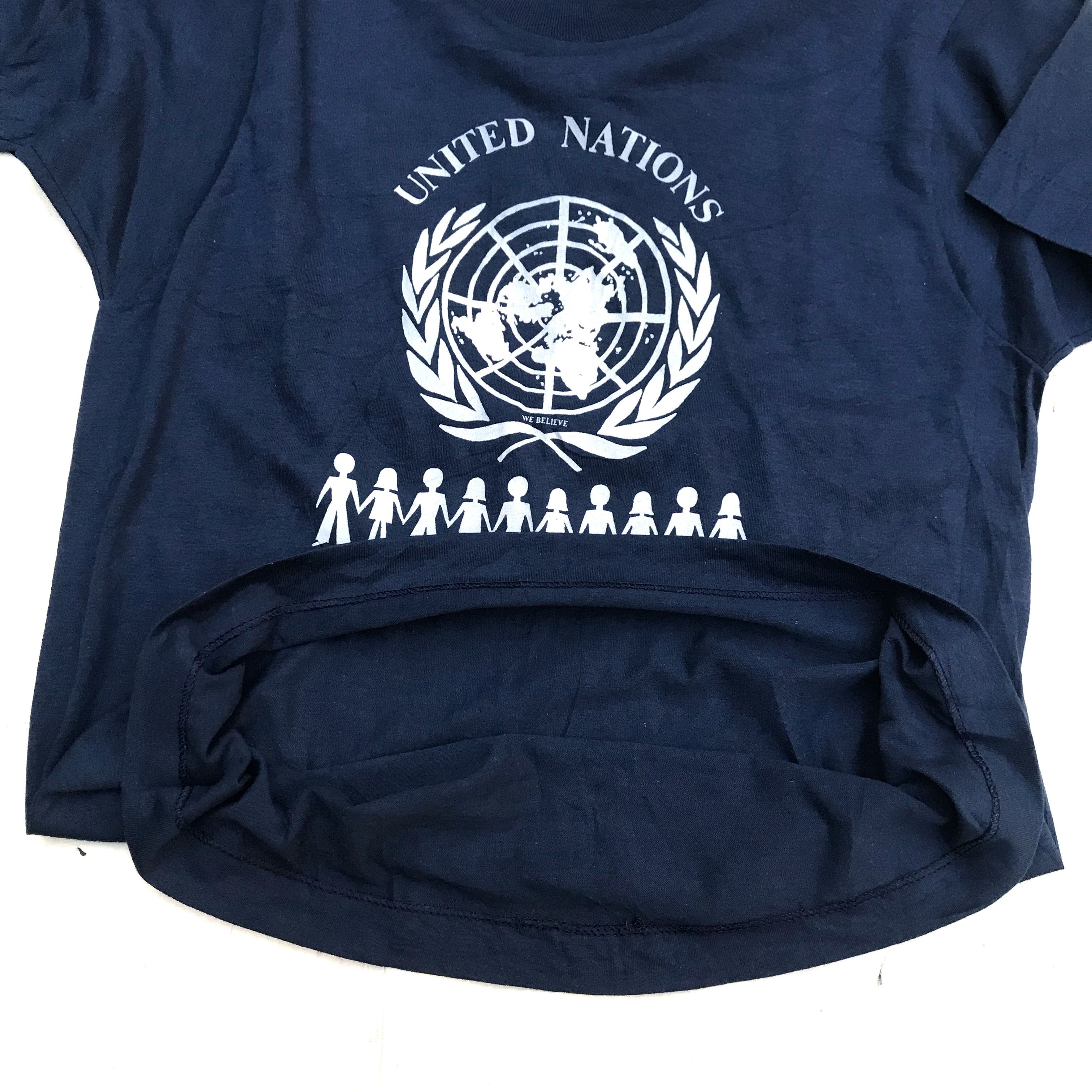Vintage Vintage 90s Tshirt United Nations 50:50 Material Single stit Size US M / EU 48-50 / 2 - 5 Thumbnail