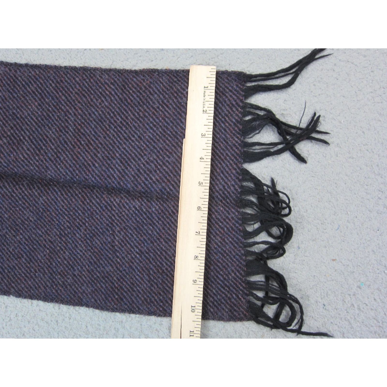 Vintage VINTAGE Peter Barton Scarf Purple 100% Virgin Wool Fringe Made in USA 60s 70s Men Wool Knit Neck Warmer Rectangle Scarf 90s Fringe Purple Mens Size ONE SIZE - 5 Thumbnail