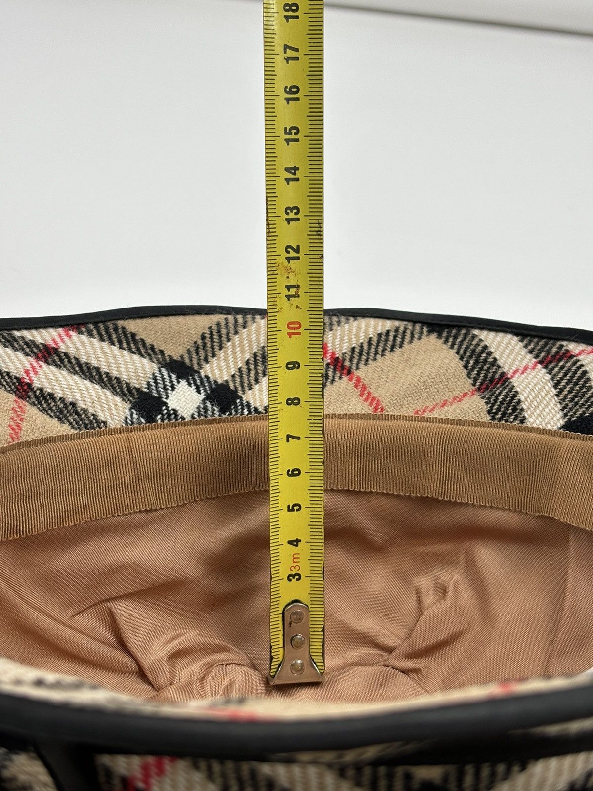 Burberry × Burberry Prorsum RARE VTG 90's BURBERRY'S Wool Nova Check Beige Bucket Hat England Cap Panama M Size ONE SIZE - 19 Thumbnail