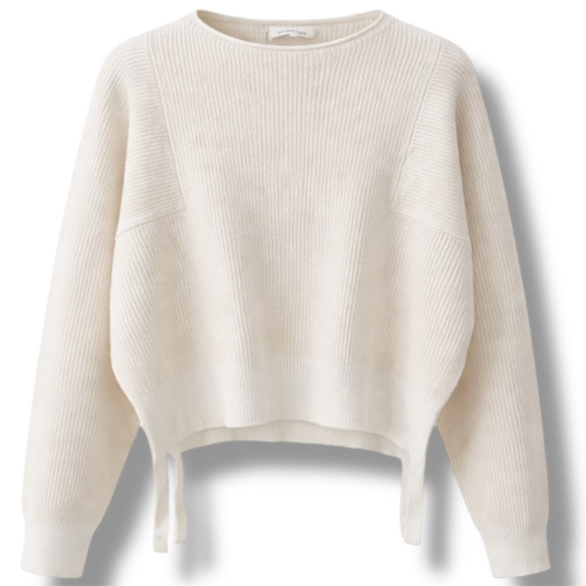 Helmut Lang HELMUT LANG CASHMERE/WOOL ASYMMETRIC WHITE SWEATER KNIT SZ S Size S / US 4 / IT 40 - 1 Thumbnail