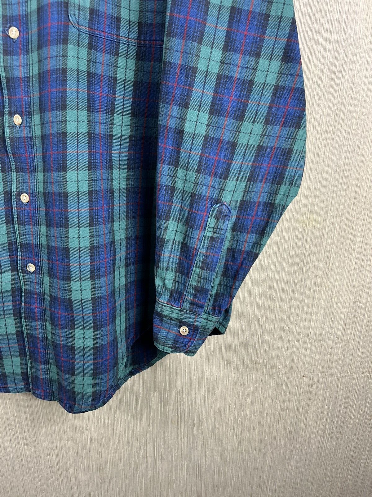 Flannel × L.L. Bean Vintage LL Bean plaid tartan flannel shirt USA with pocket Size US L / EU 52-54 / 3 - 6 Thumbnail
