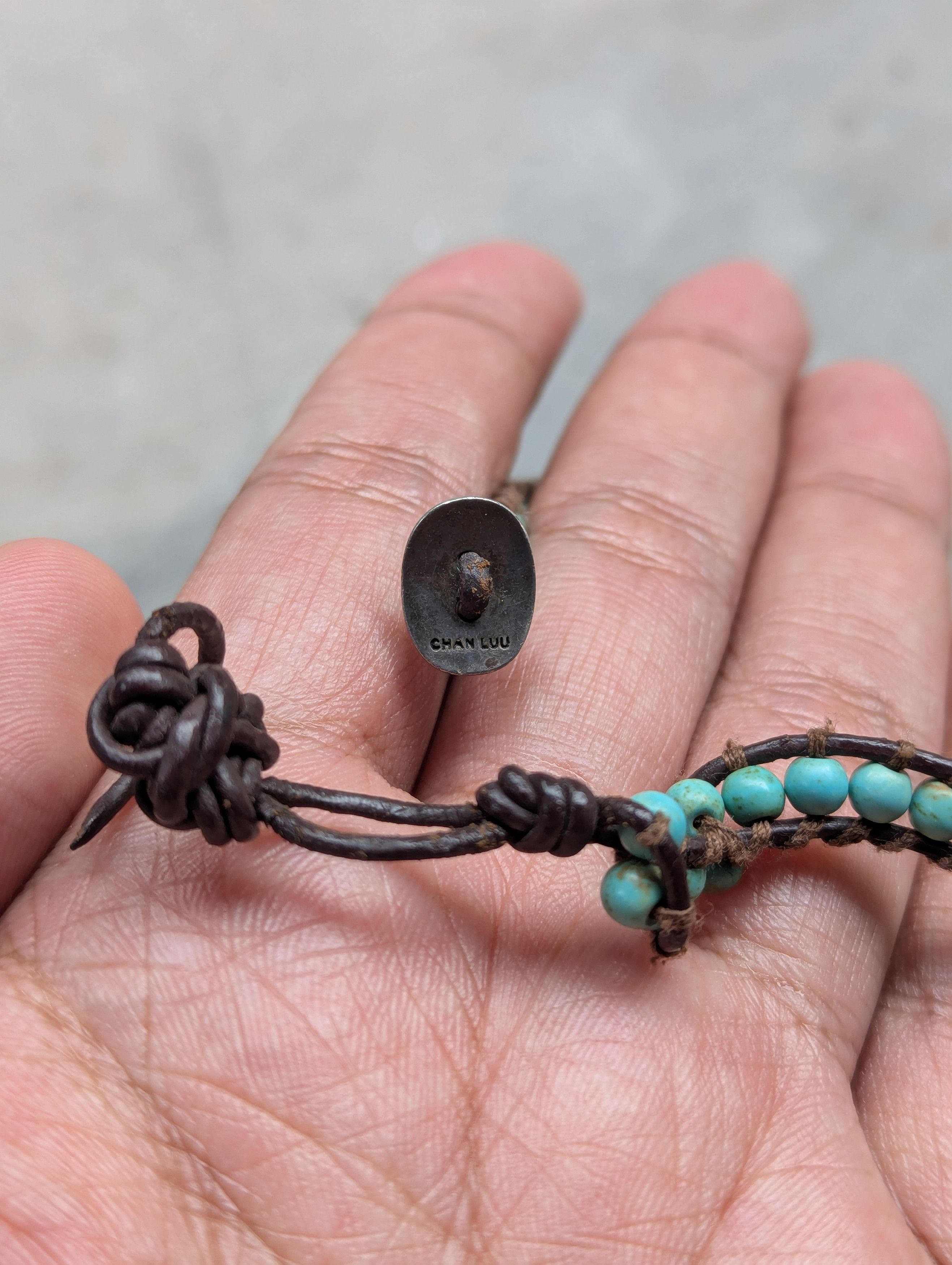 Sterling Silver Chan Luu Turquoise Sterling Silver Leather Wrap Bracelet Size ONE SIZE - 9 Thumbnail