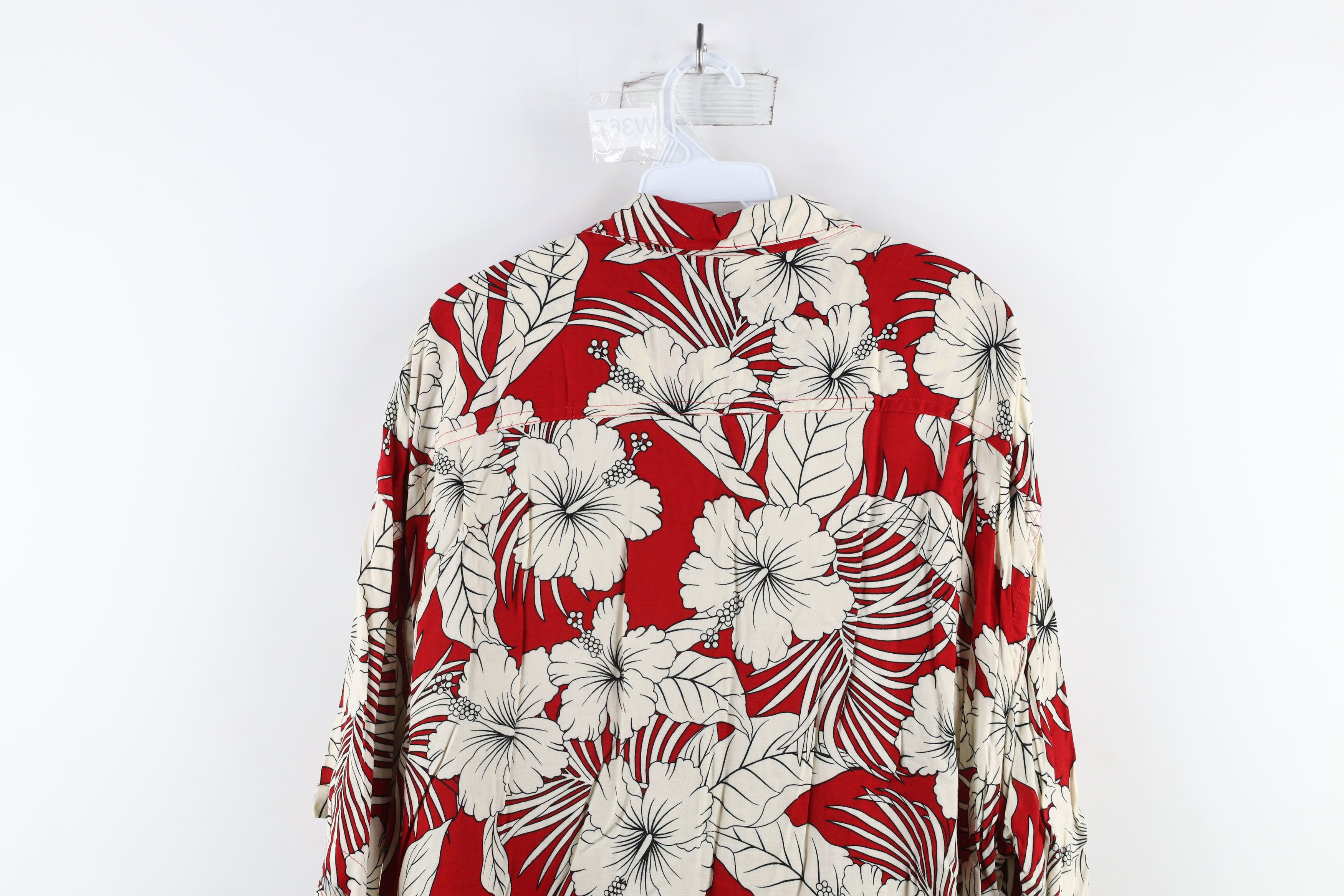 Vintage Vintage 90s Streetwear Flower Rayon Hawaiian Button Shirt Size US XL / EU 56 / 4 - 13 Thumbnail