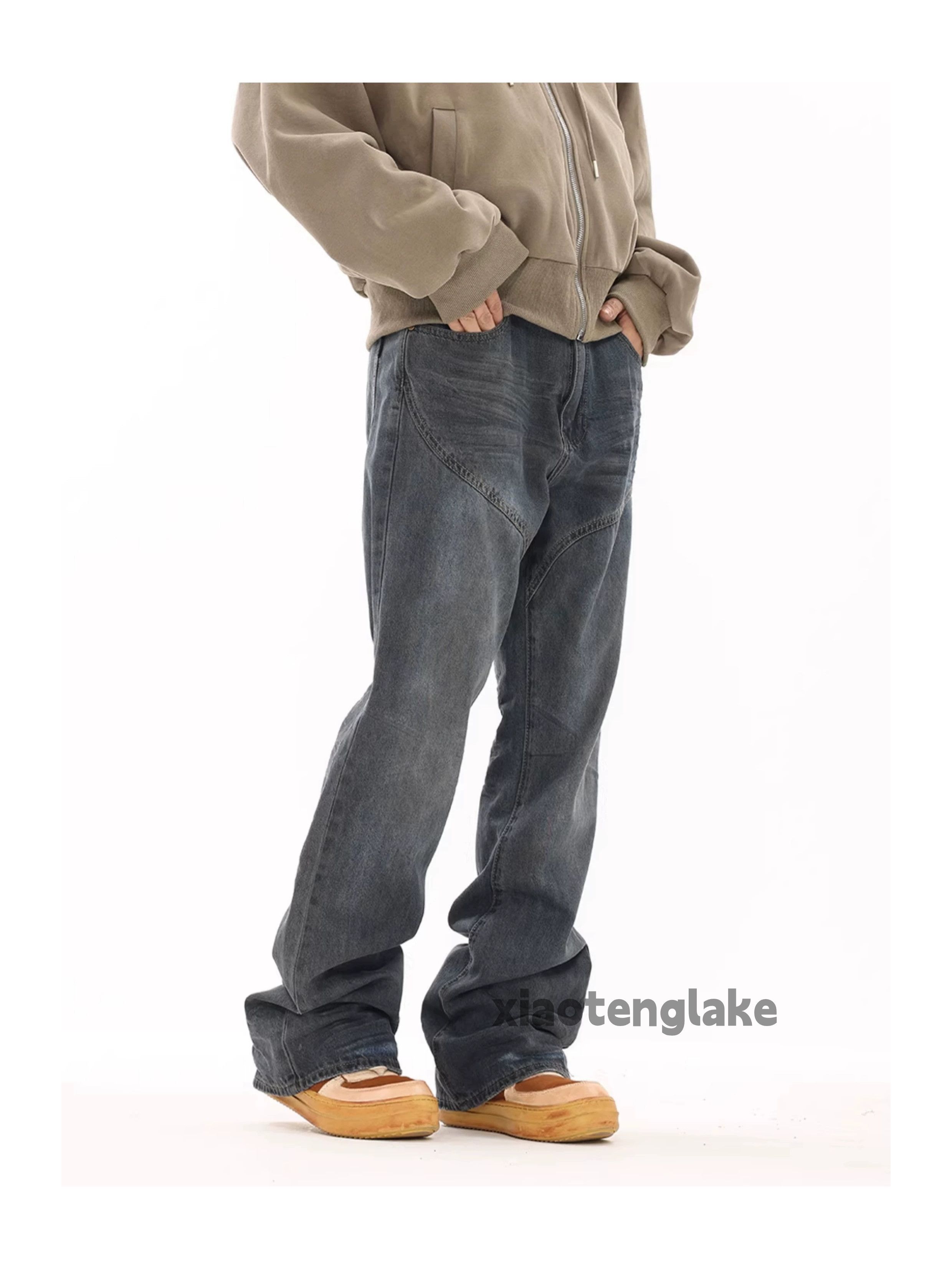 Jean × Vintage washed faded cleanfit yuppie bootcut flared punk jeans Size US 32 / EU 48 - 3 Thumbnail