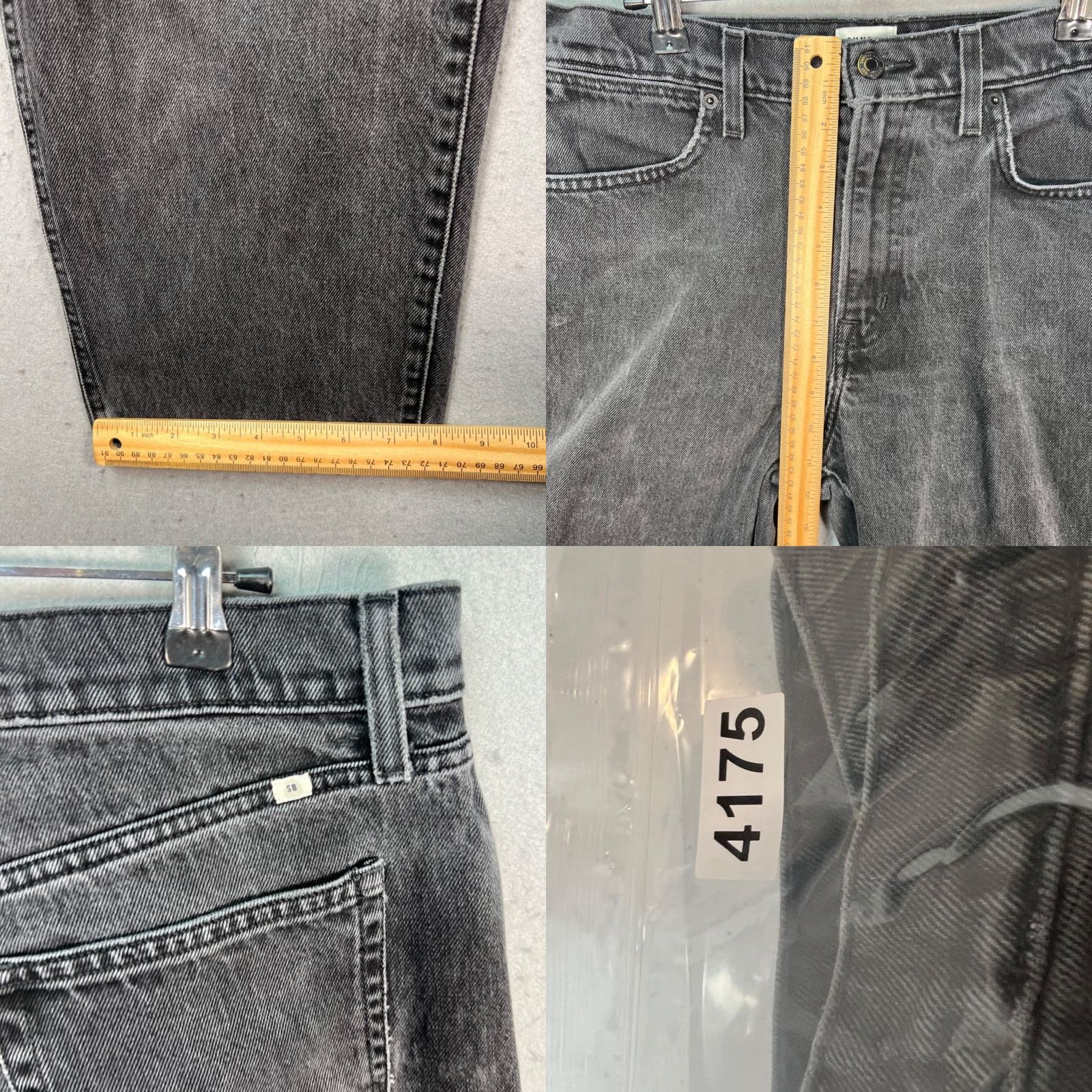 Vintage Sunday Best Jeans Women 29 Black Denim High-Waisted Straight-Leg 5-Pocket Design Womens Jeans Size 30" / US 8 / IT 44 - 8 Thumbnail