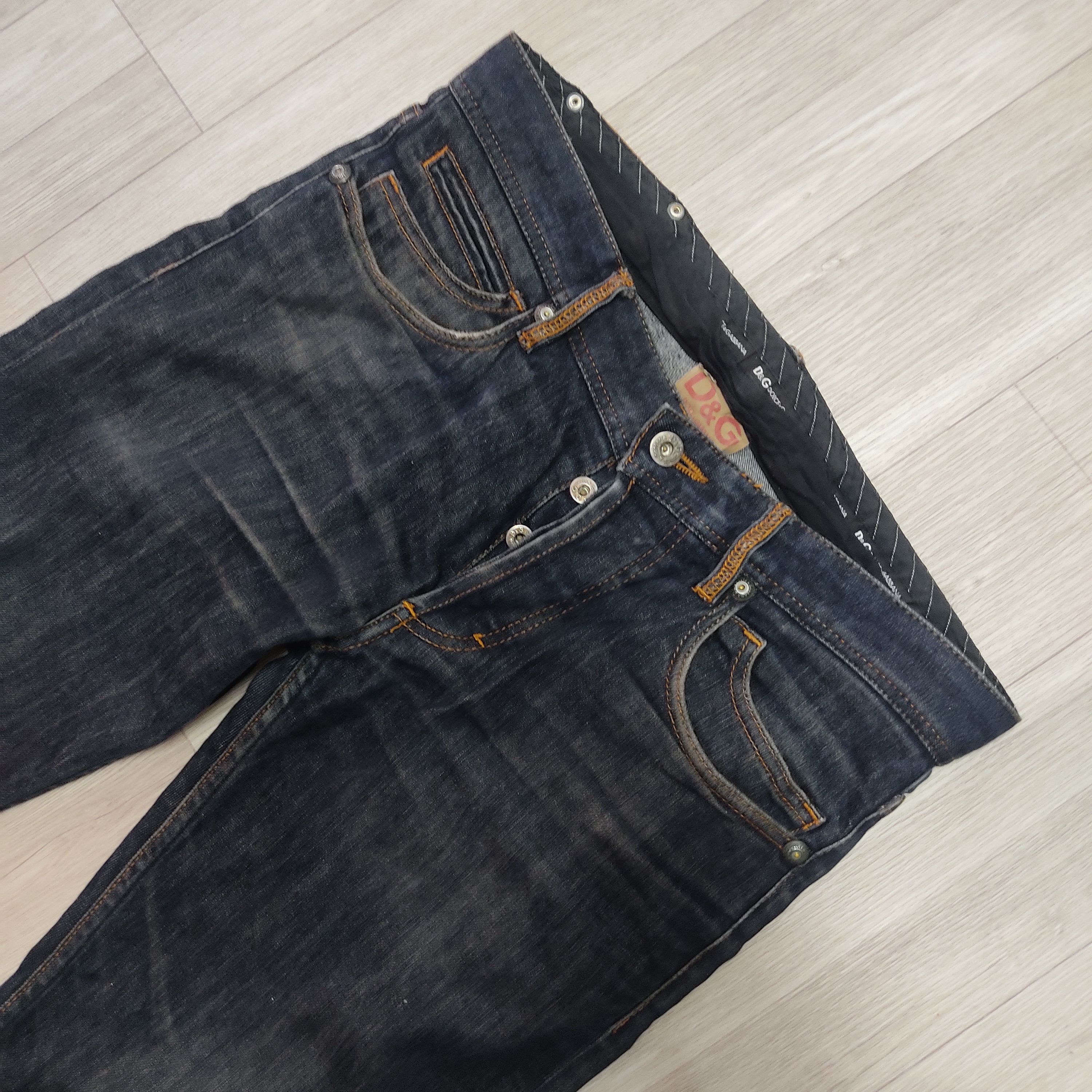 Dolce & Gabbana DOLCE & GABBANA Low Rise Straight Cut Slim Fit Denim Pants Size US 33 - 4 Thumbnail