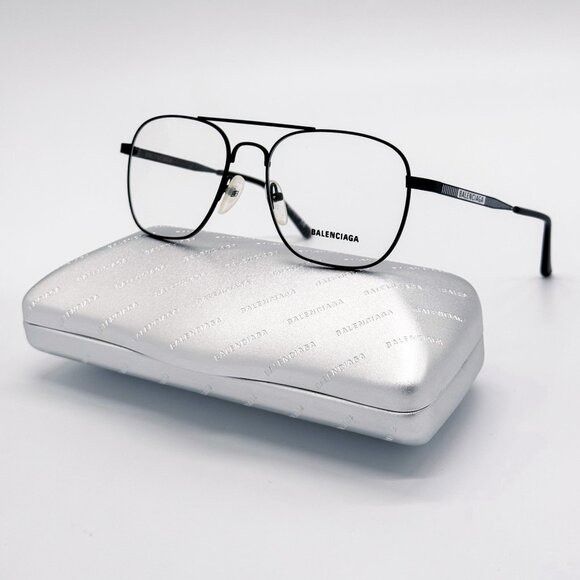 Balenciaga NEW BALENCIAGA EYEGLASSES BB0037O 001 BLACK UNISEX EYEWEAR Size ONE SIZE - 1 Thumbnail