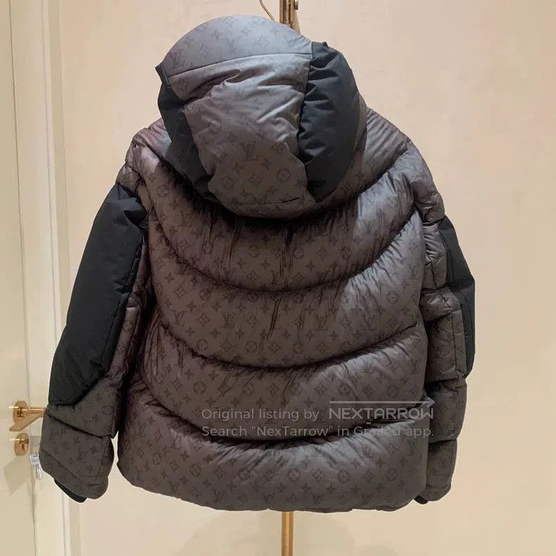 Louis Vuitton Louis Vuitton Gray Hooded Puffer Jacket . Size US M / EU 48-50 / 2 - 2 Thumbnail