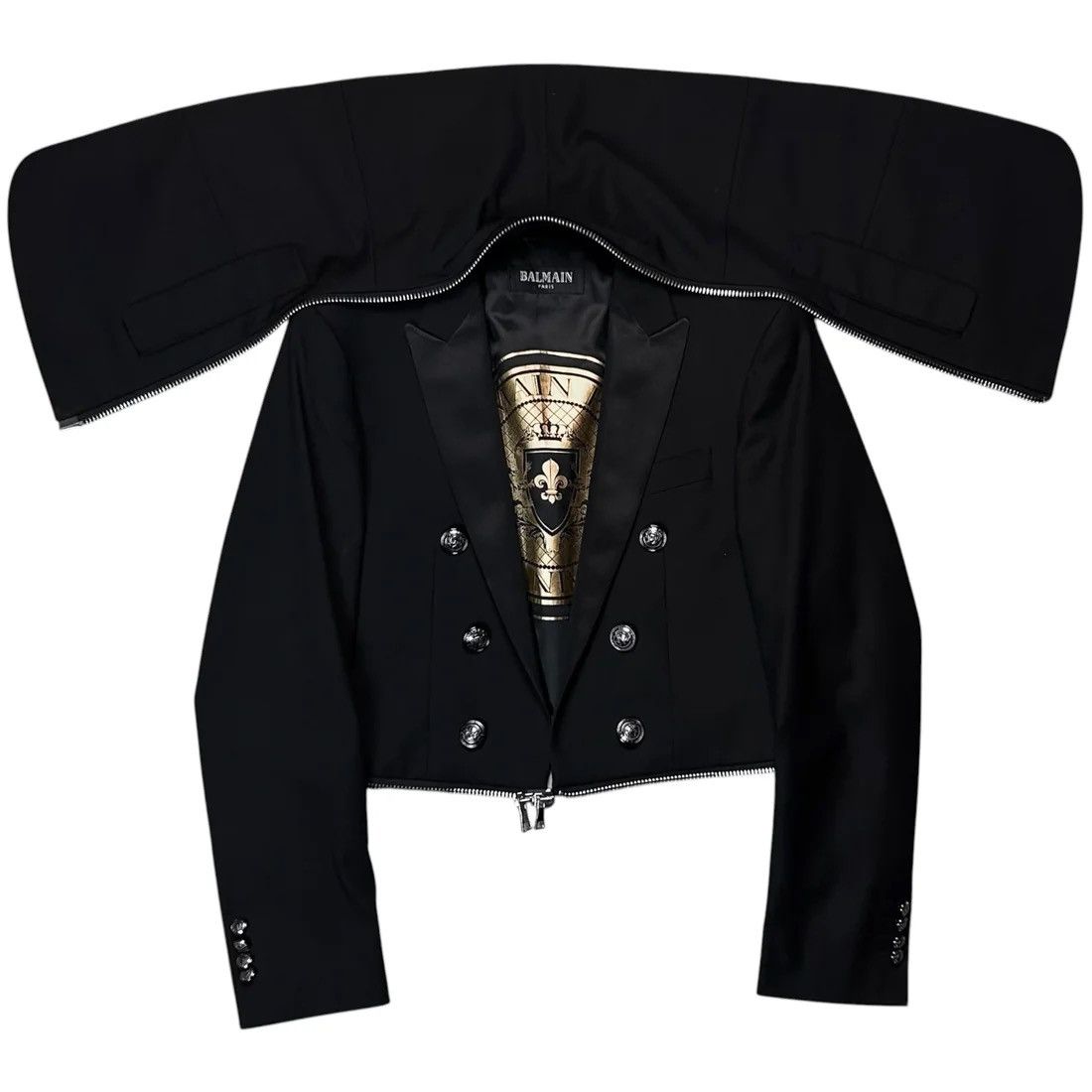 Balmain Balmain by Olivier Rousteing Zip Sailor Blazer - AW18 Size US M / EU 48-50 / 2 - 4 Thumbnail