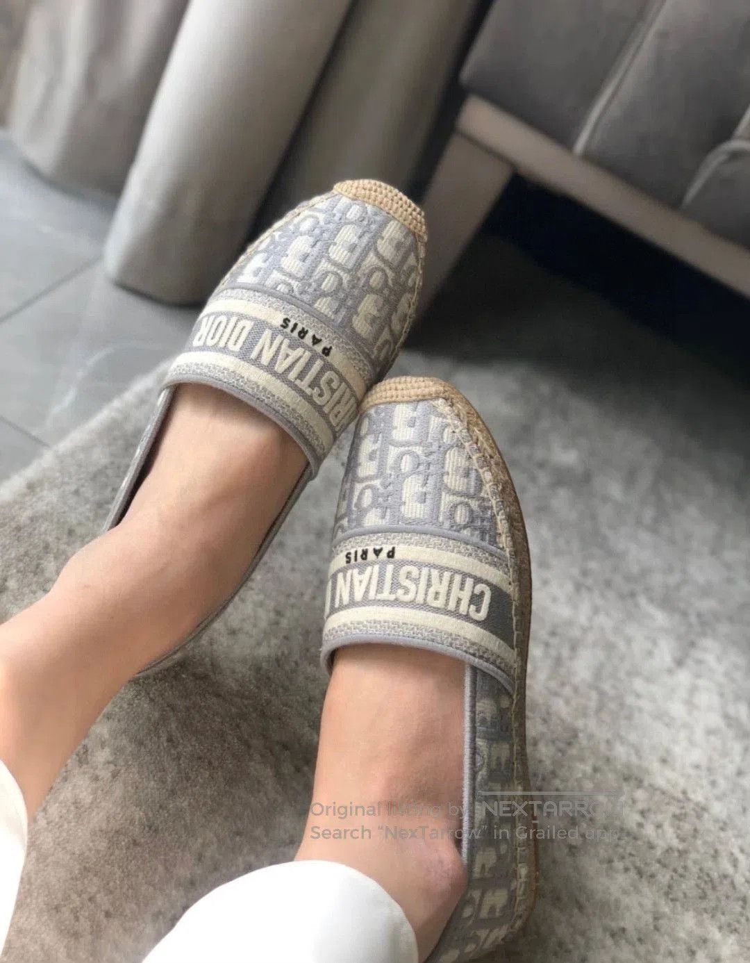 Dior Dior Granville Gray Espadrilles. Size US 7 / IT 37 - 7 Thumbnail