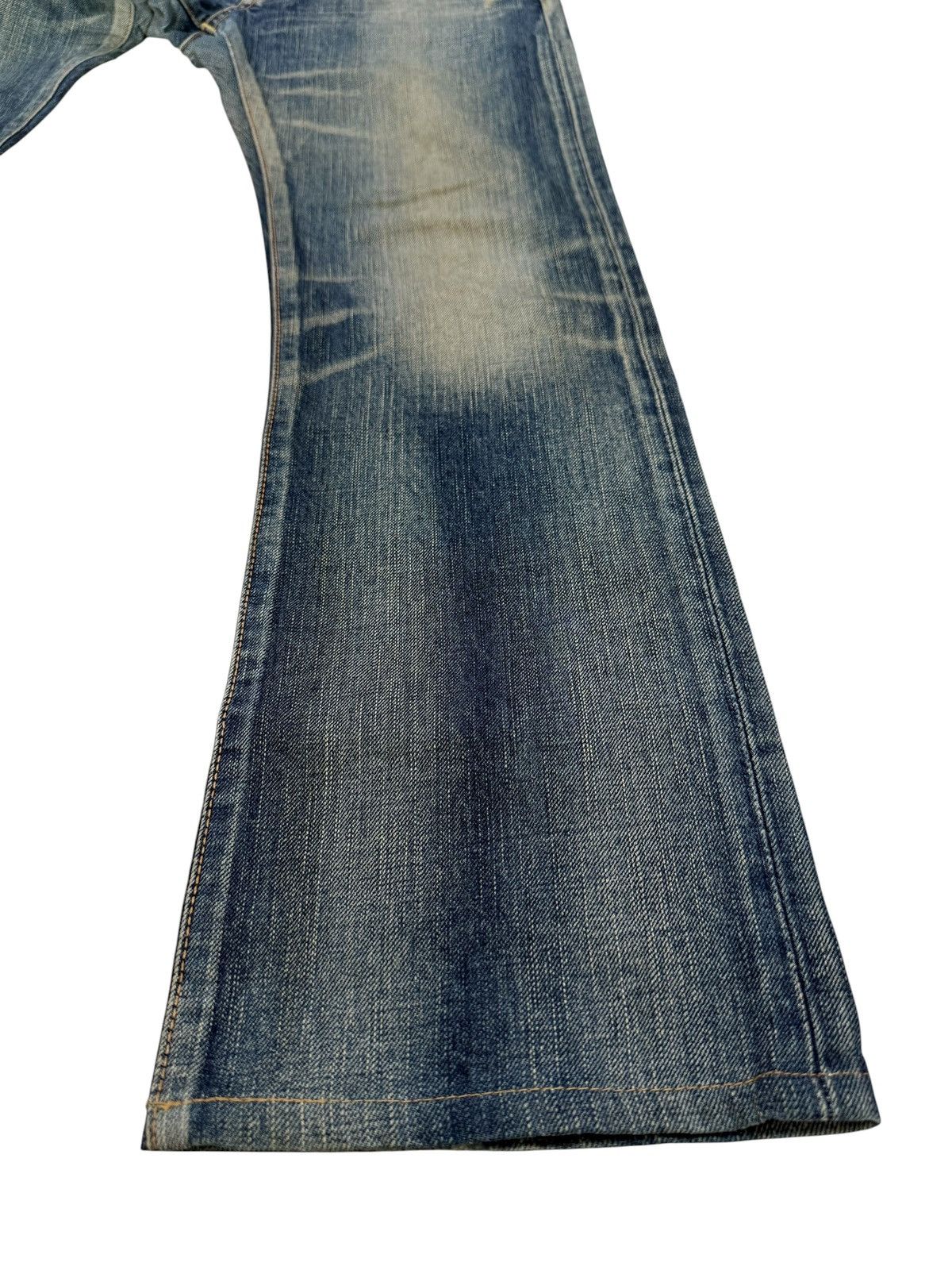 Edwin Vintage Edwin 503 Ladies Flared Style Distressed Denim Jeans Size 28" / US 6 / IT 42 - 18 Thumbnail