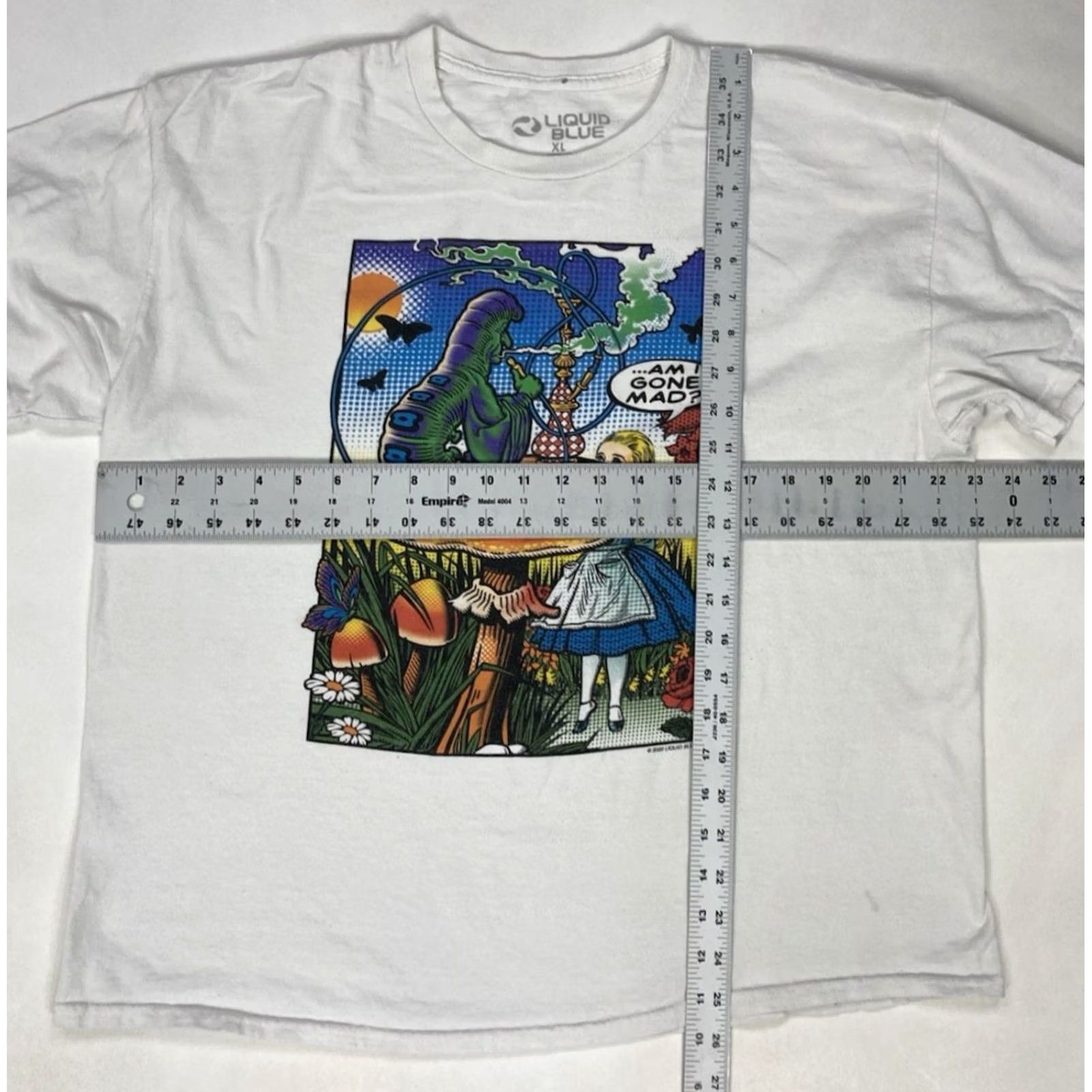 Liquid Blue VINTAGE Liquid Blue Alice In Wonderland Graphic T-shirt Women XL White Short Sleeve Size XL / US 12-14 / IT 48-50 - 7 Thumbnail