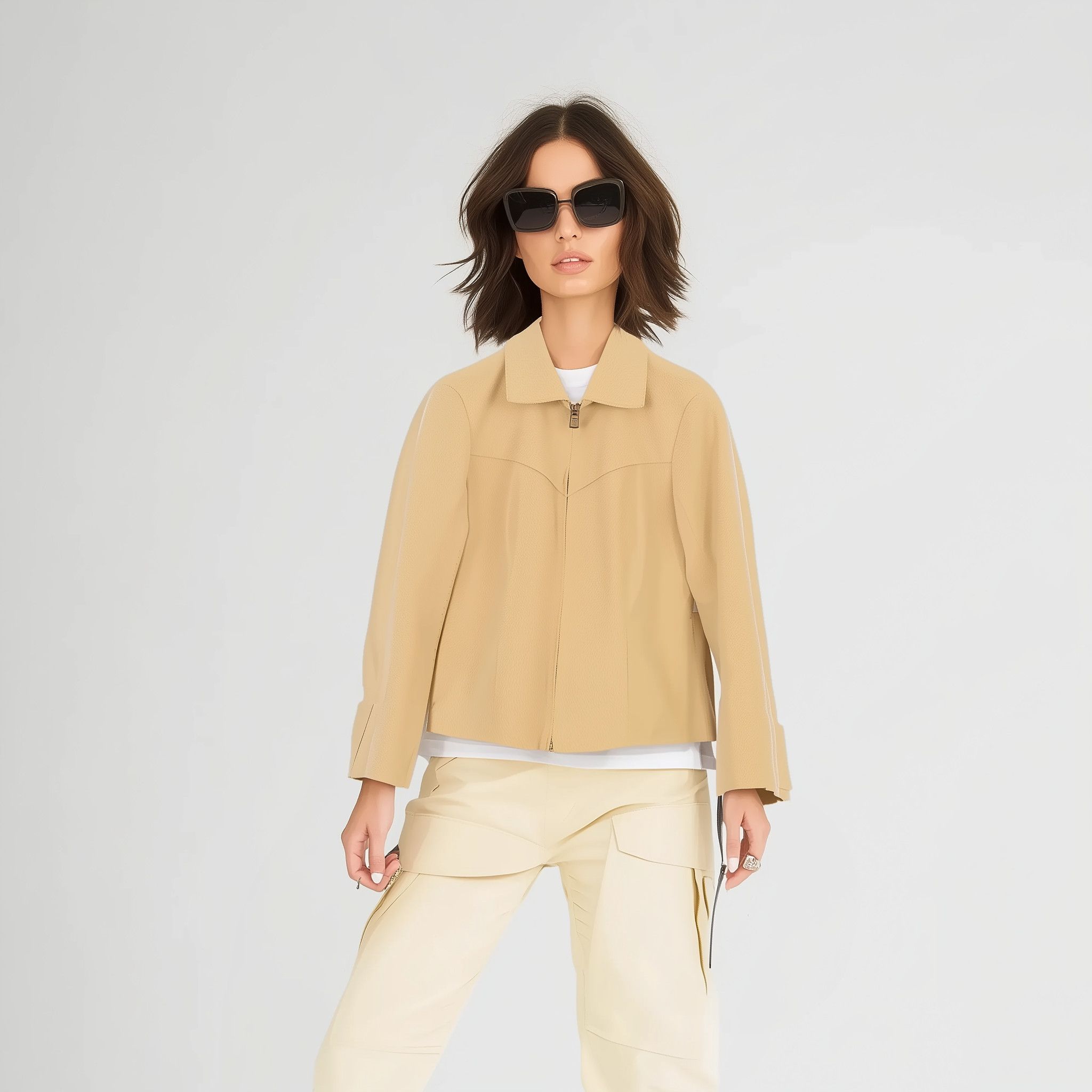 Other Marc Aurel Women 38 S Jacket Lightweight Caffe 3482 Size S / US 4 / IT 40 - 2 Thumbnail