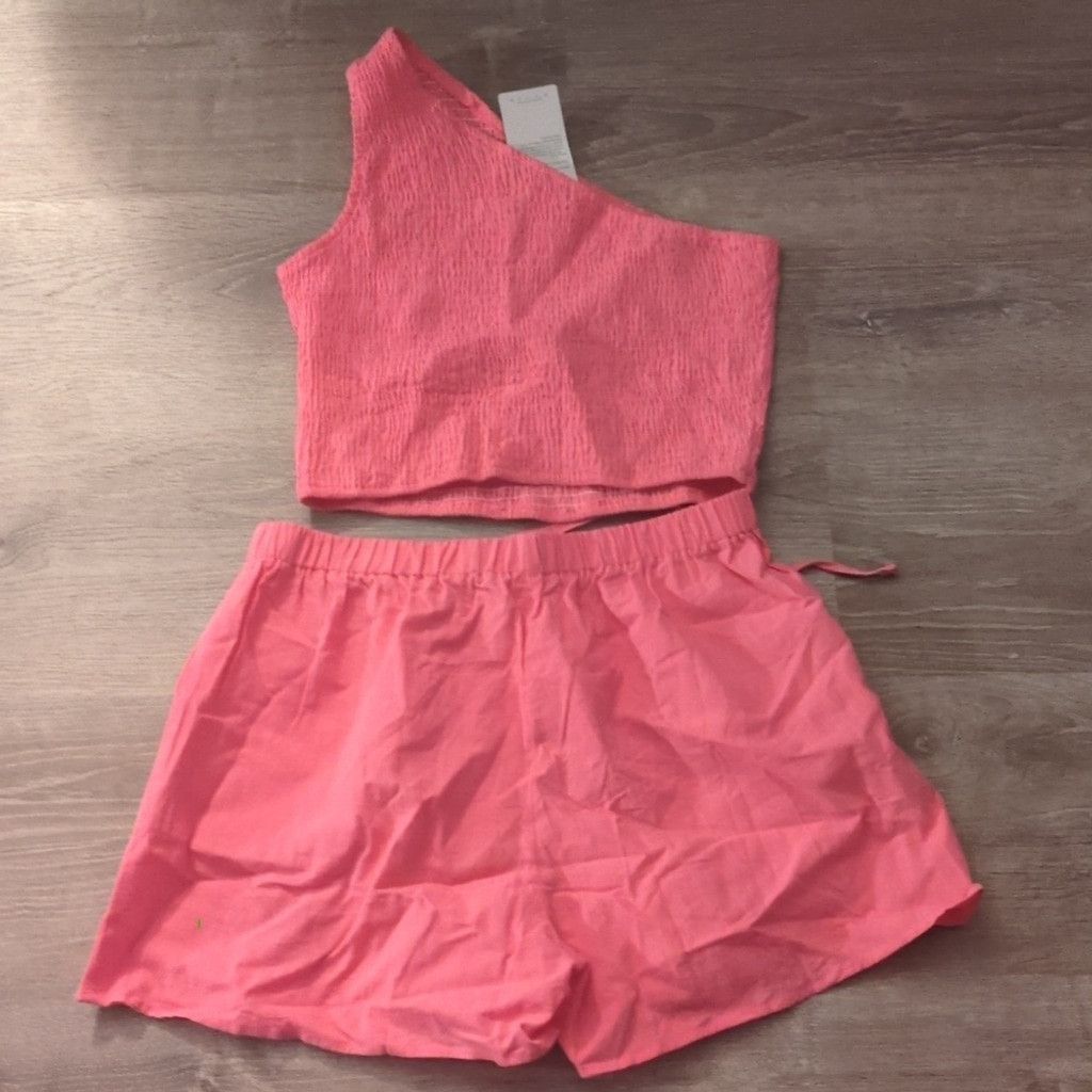 Other PrettyGarden 2 PC. Set One Shoulder Crop Top & Shorts Size L Size L / US 10 / IT 46 - 5 Thumbnail