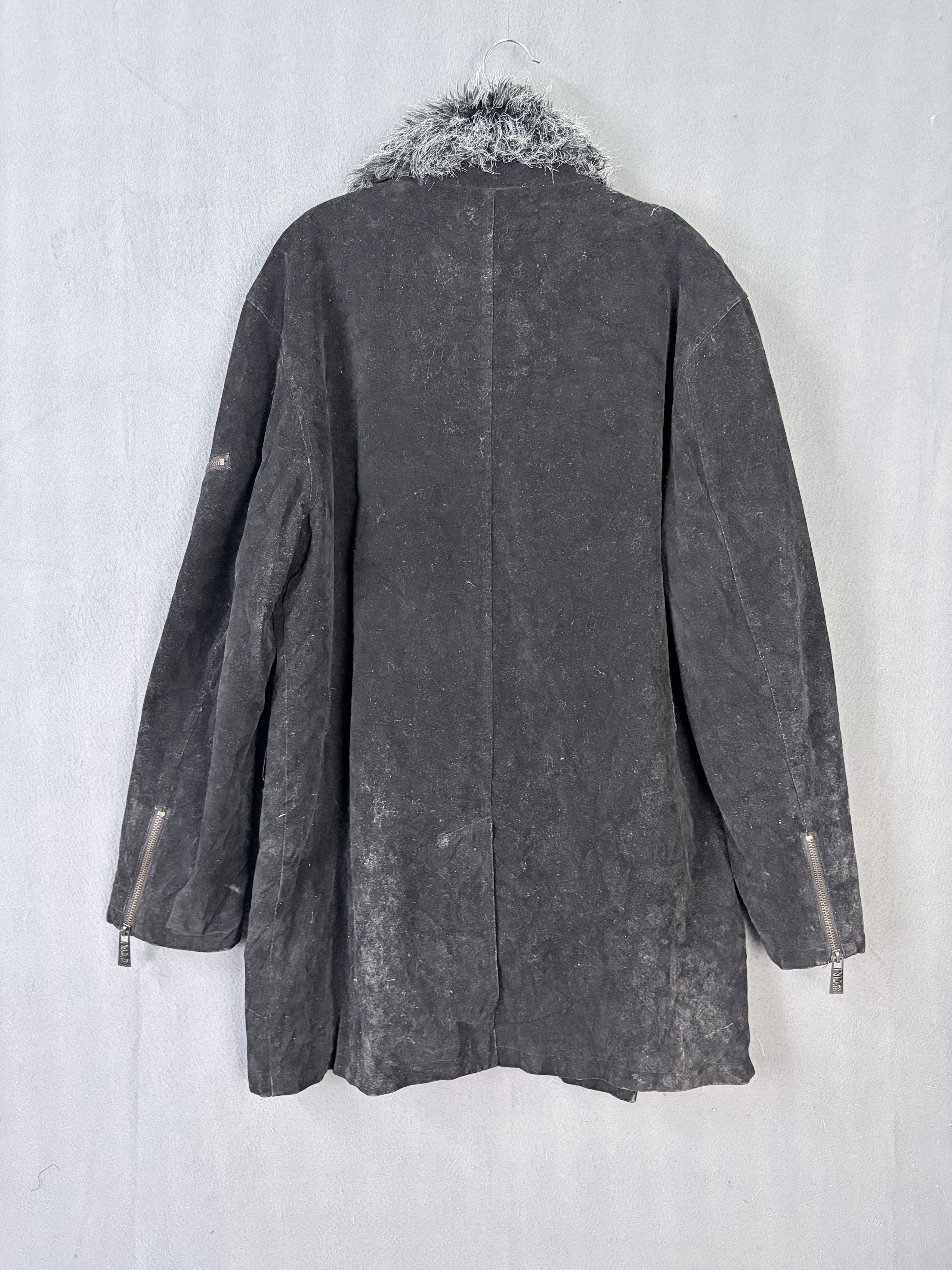 In The Attic In The Attic ATC Faux Fur Asymmetrical Velvet Coat Size US L / EU 52-54 / 3 - 9 Thumbnail