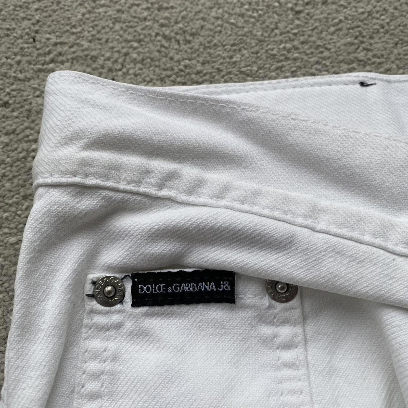 Dolce & Gabbana Dolce & Gabbana D&G White Jeans Size US 31 - 3 Thumbnail