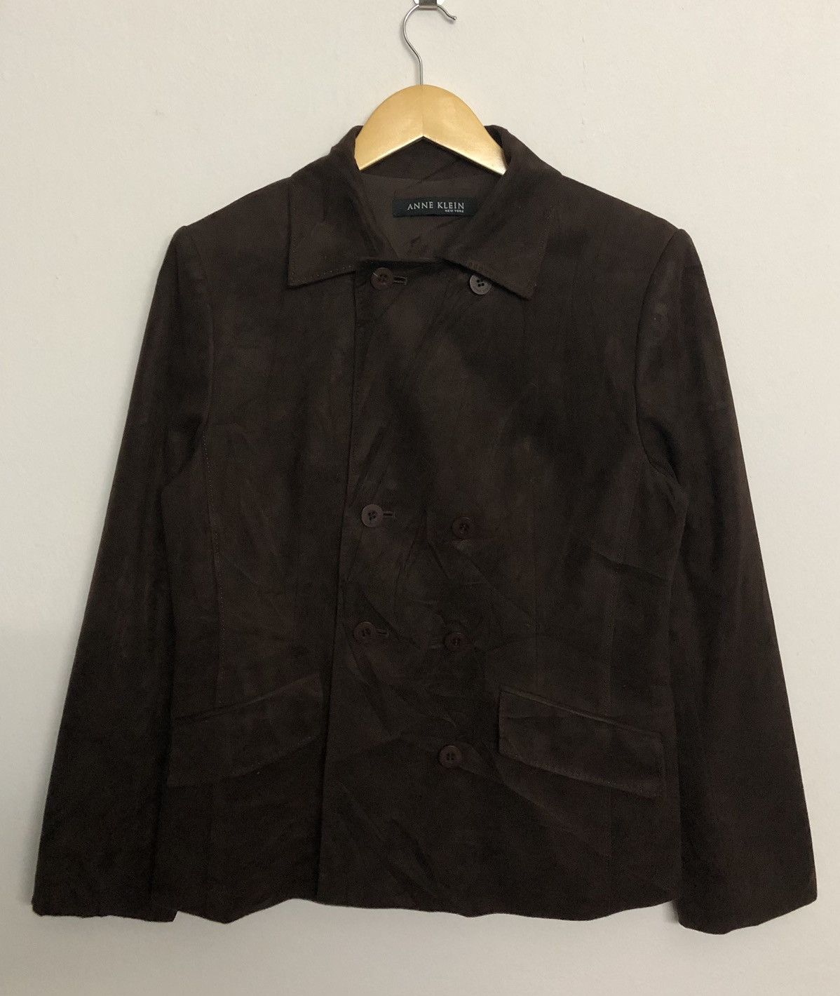 Anne Klein Anne Klein Waxed Leather Coat Blazer Size M / US 6-8 / IT 42-44 - 1 Thumbnail