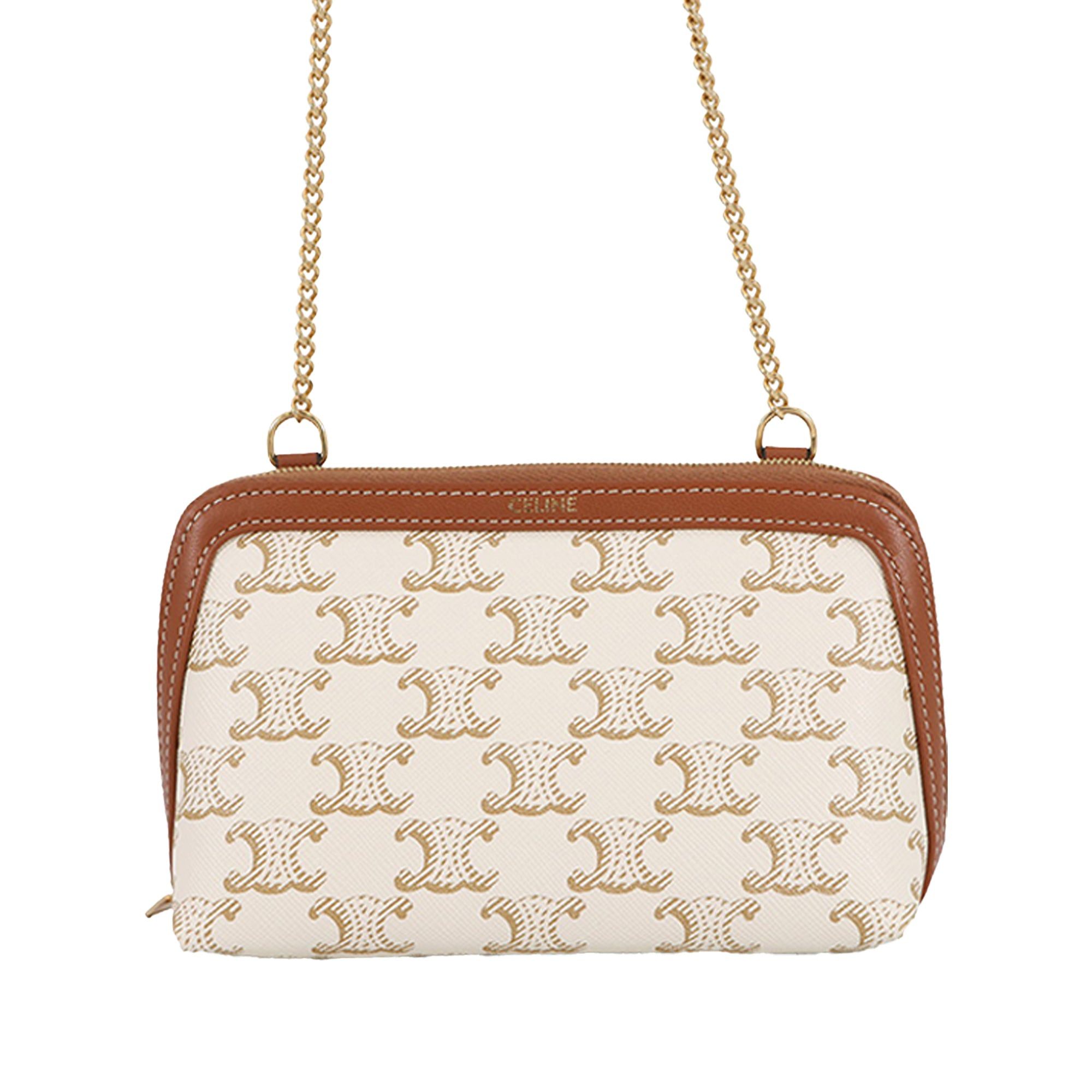 Celine Triomphe Coated Canvas Clutch On Chain Size ONE SIZE - 1 Thumbnail