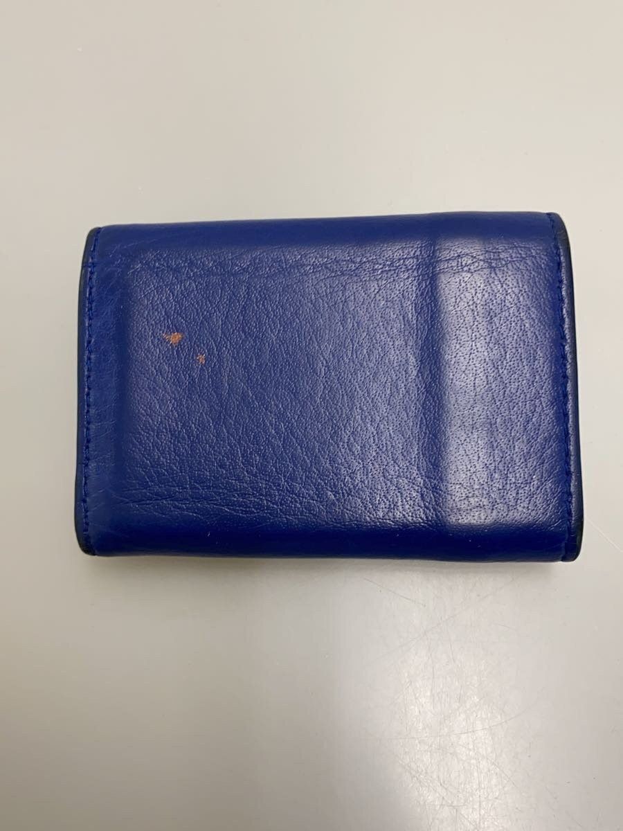 Balenciaga Balenciaga Sheepskin Tri-Fold Wallet Blue Size ONE SIZE - 2 Thumbnail