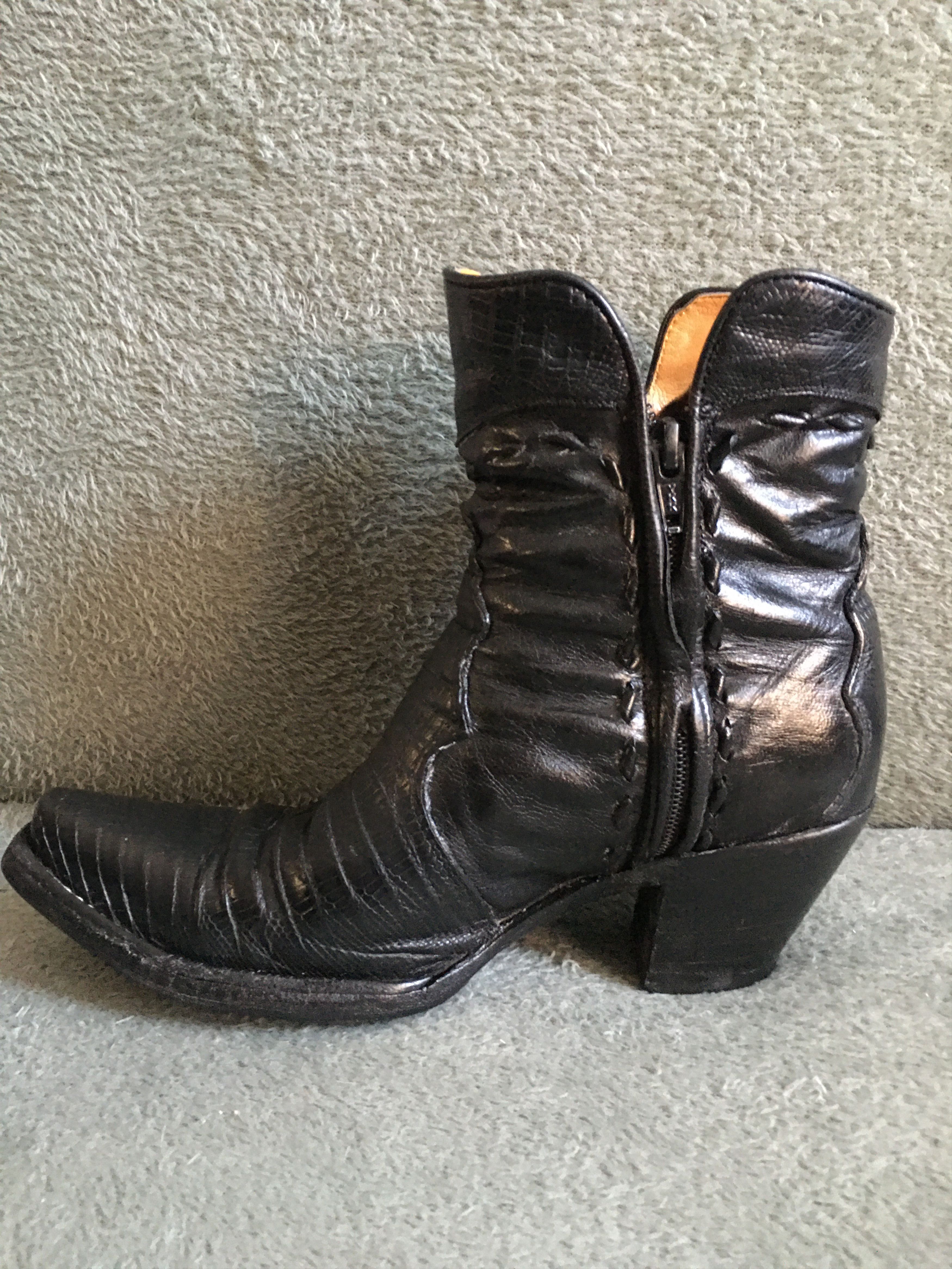 Handmade × Old Gringo Old Gringo Mexicana Croco Embossed Ankle Boots EU35 US5.5 Size US 5.5 / IT 35.5 - 2 Thumbnail