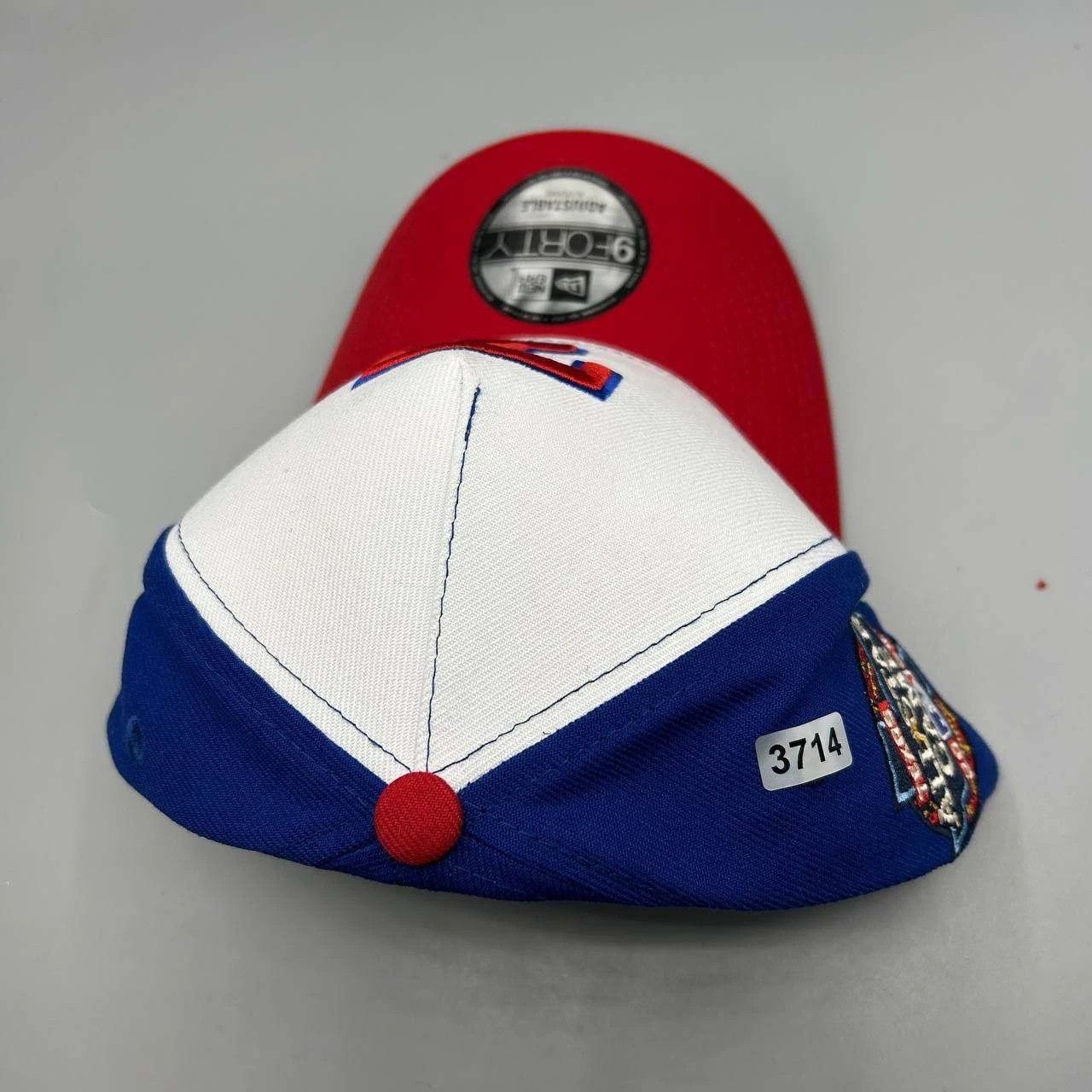 New Era Texas Rangers Hat Men White Red Snap Back Cap New A-Frame Size ONE SIZE - 8 Thumbnail