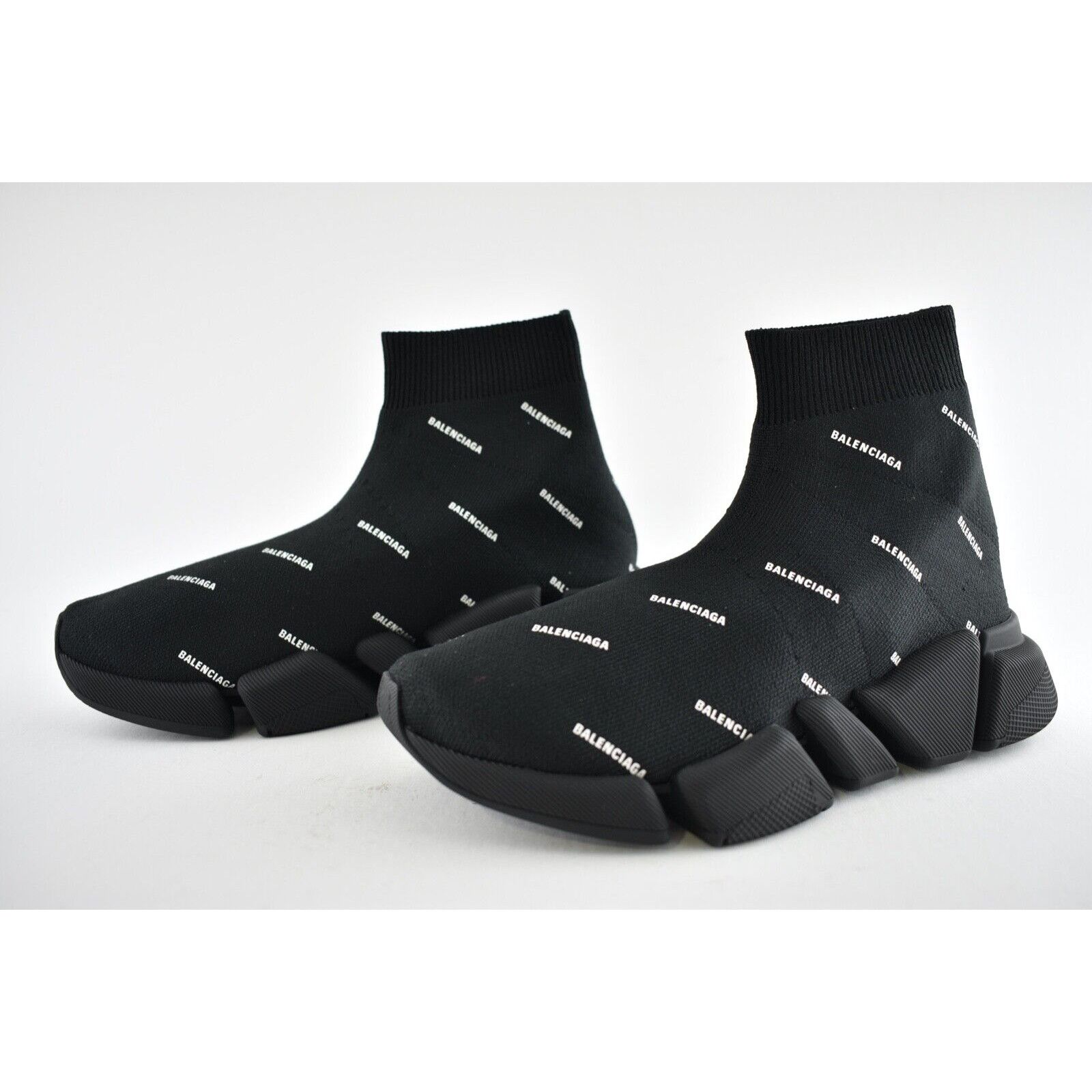 Balenciaga Speed 2.0 All Over Logo High Top Trainer Sock Sneaker 35 Size US 5 / IT 35 - 9 Thumbnail