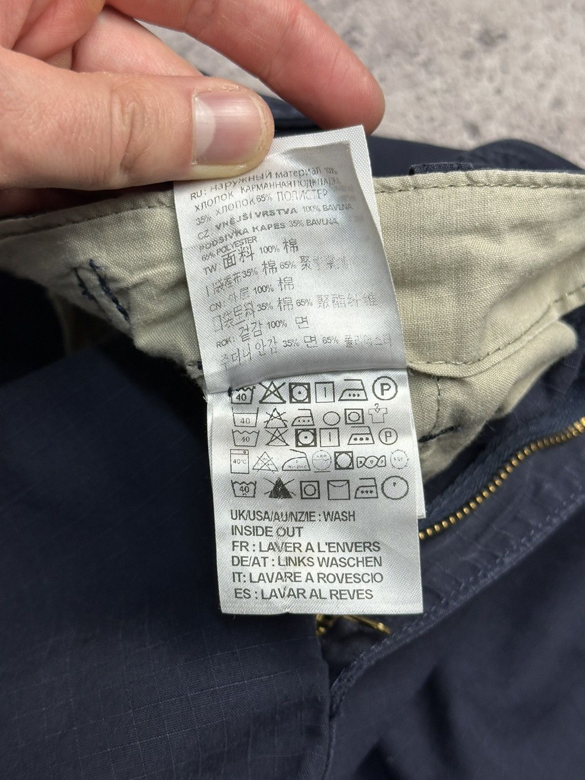 Carhartt × Vintage Vintage Carhartt Aviation Cargo Pants Faded Blue Distressed Size US 33 - 11 Thumbnail