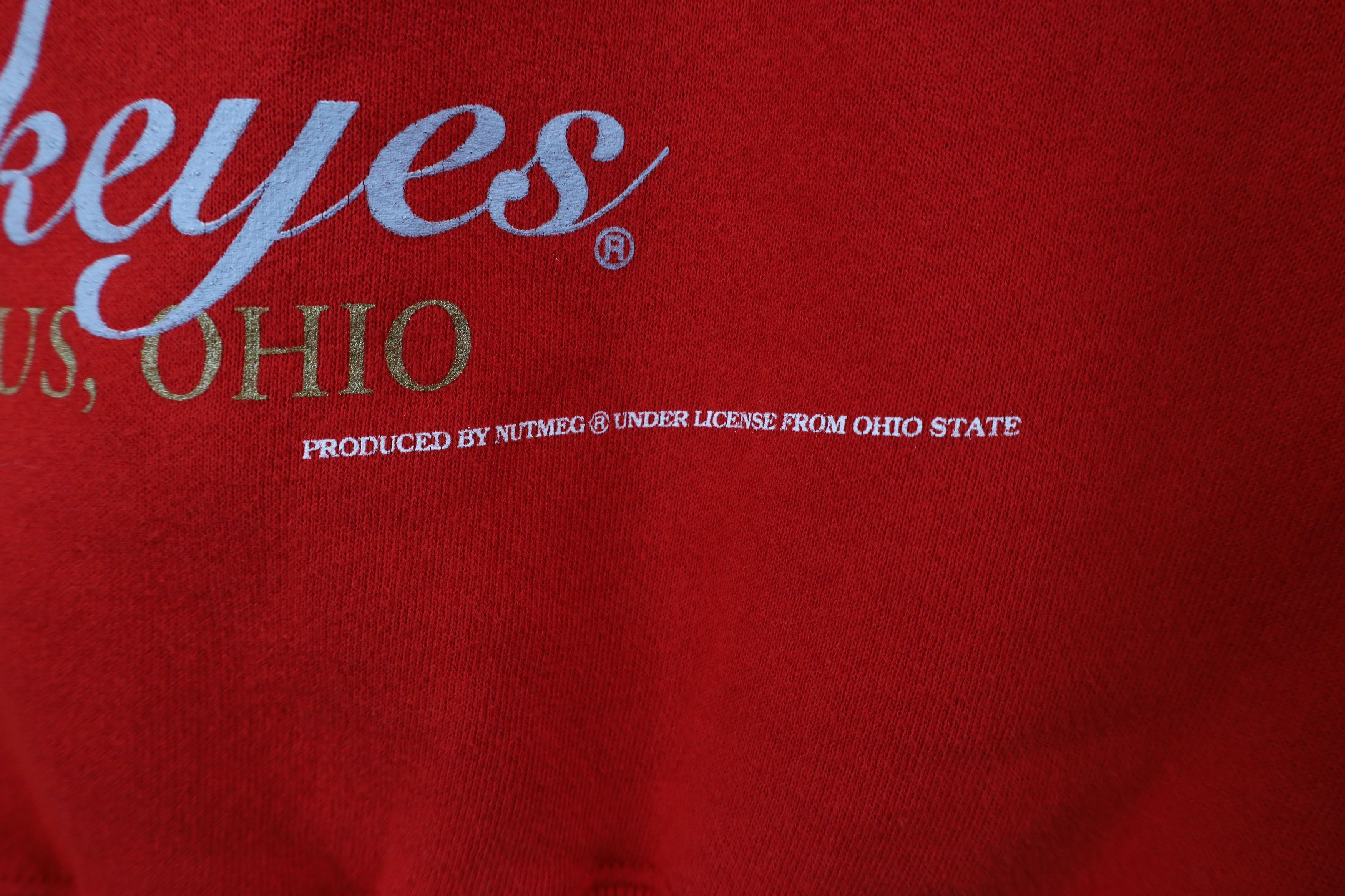 Vintage Vintage 90s Ohio State University Crewneck Sweatshirt USA Size US XXL / EU 58 / 5 - 7 Thumbnail