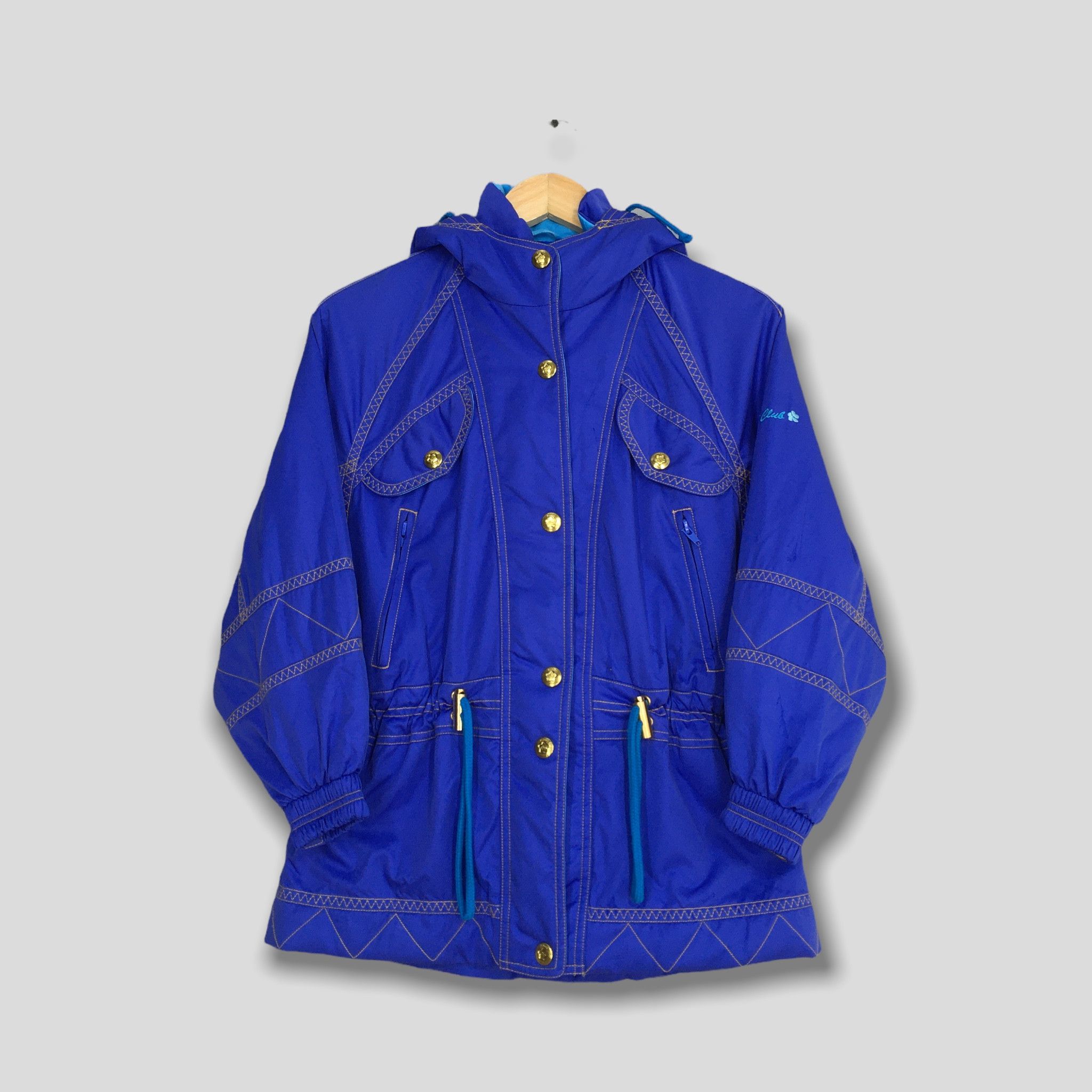 image of Bomber Jacket x Ski Vintage Esfeel Club Winter Bomber Blue Jacket Large, Men's