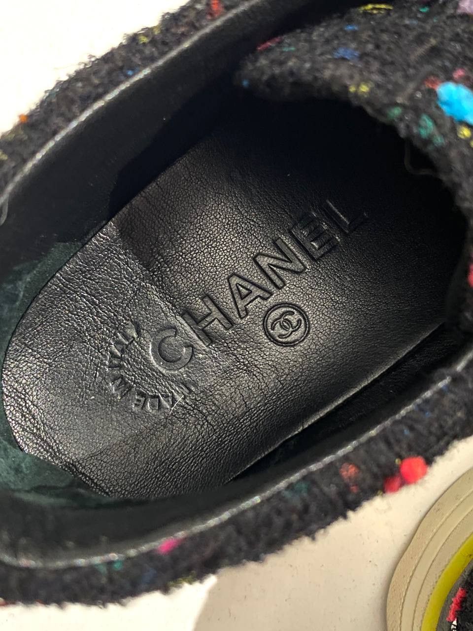 Chanel Chanel CC Logo Tweed Logo Shoes Low Top Sneakers Size US 9.5 / IT 39.5 - 11 Thumbnail