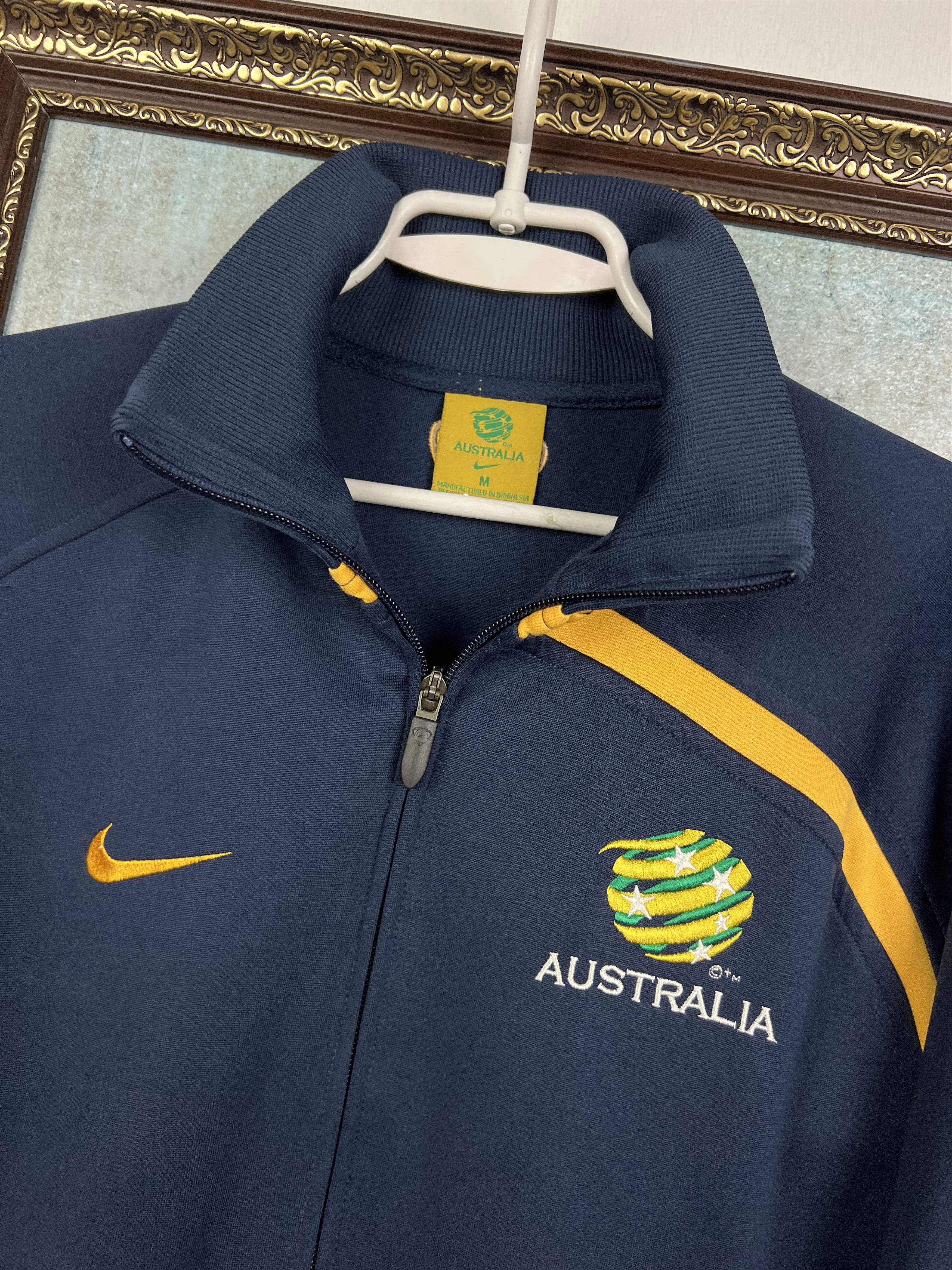 Nike Australia Football Jacket Soccer Track Top National Team Zip Size US M / EU 48-50 / 2 - 3 Thumbnail